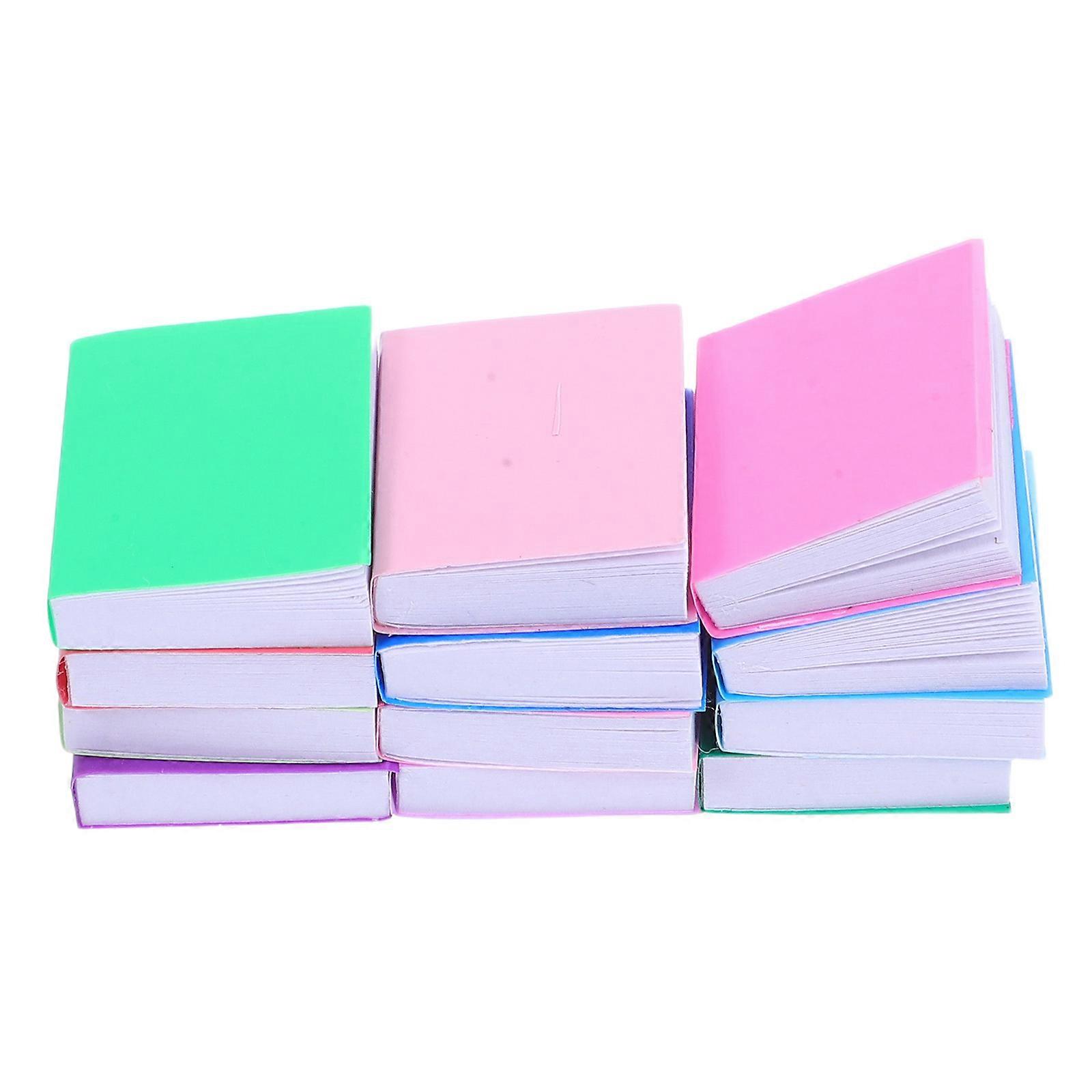 Miniature Blank Books Dollhouse Model Decoration Educational Tool Indoor Play Rectangular 12Pcs