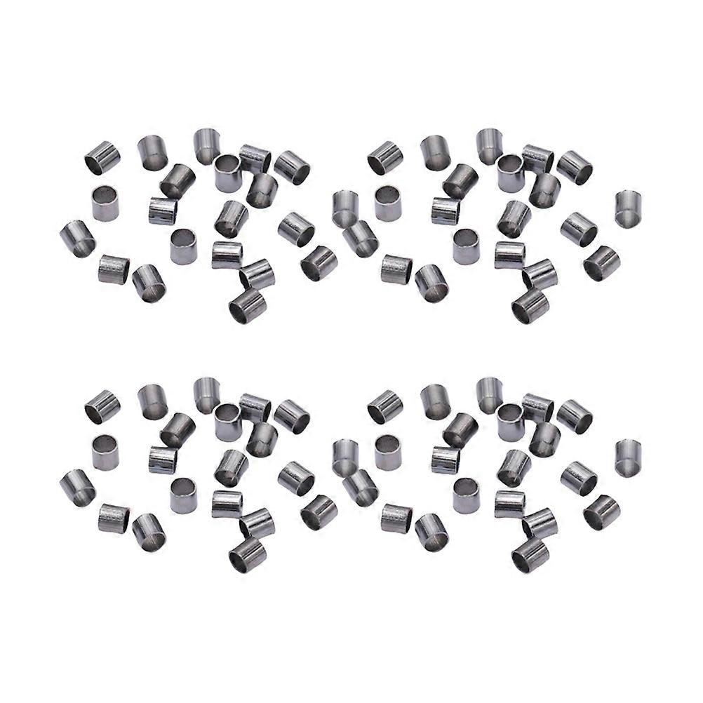 Craft Accessories Tiny Copper Tube Crimp Beads 1500Set Black Color 2 Millimeter Ideal For Jewelry Making And DIY Projects