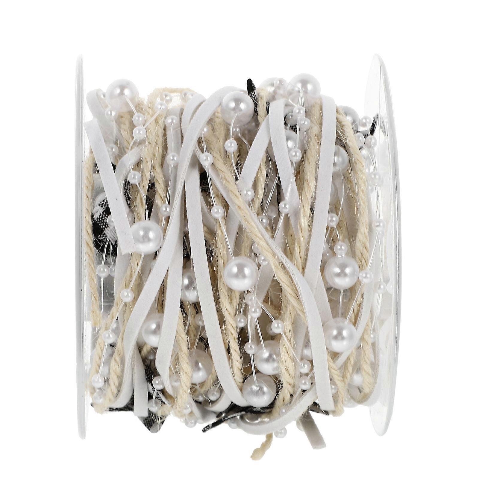 Holiday Gift Wrapping Ribbon For Christmas Tree Decorations And DIY Projects 500X3cm White Roll