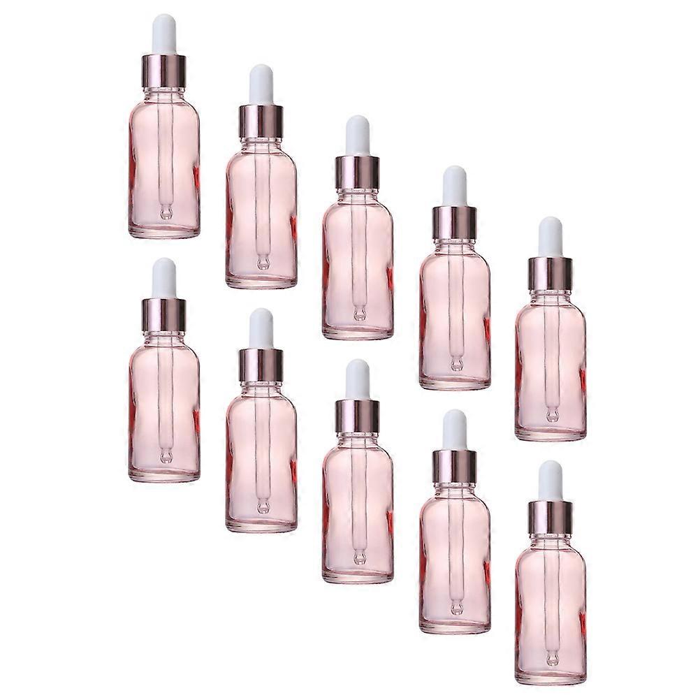 Mini Oil Sample Bottles 30Pcs Suitable For Lab Use And Gifting 9.8X3Cm Pink Glass Liquid Dispensing Containers