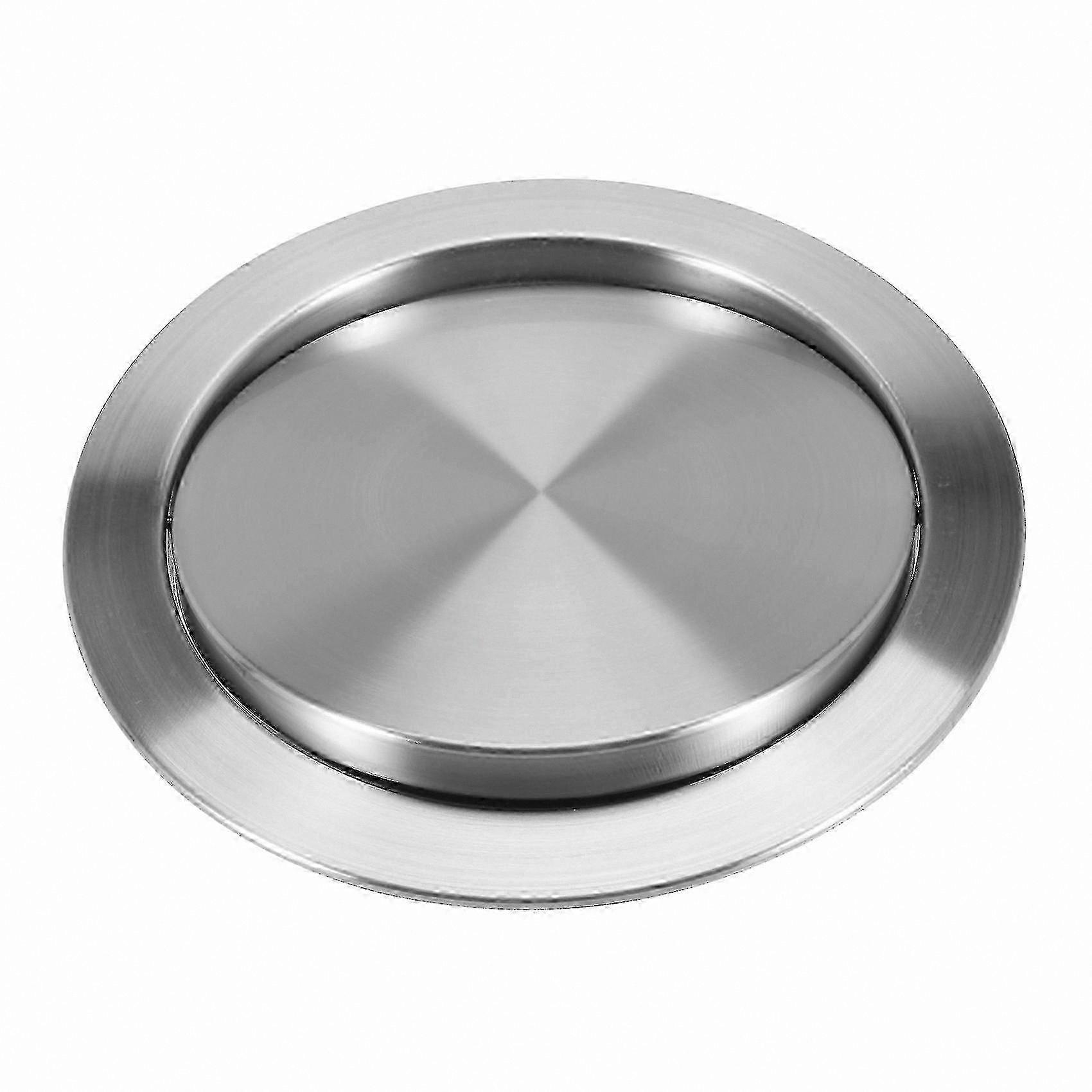 Built-in Stainless Steel Trash Bin Cover with Swing Flap for Garbage Lids