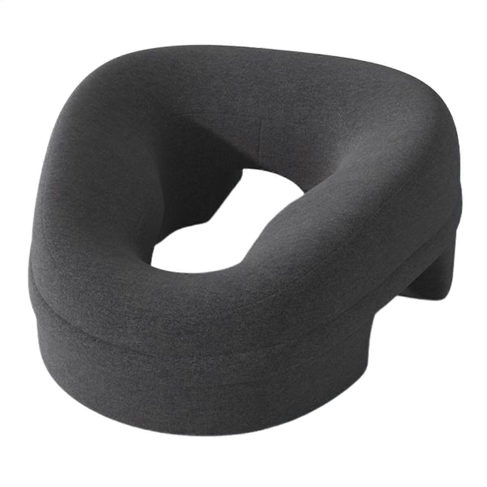 Facedown Pillow for Sleeping - Dark Gray Face Down Massage Headrest for Recovery Devices, Adjustable Tilting Design
