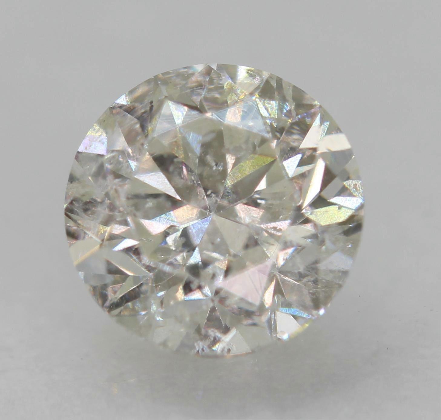Certified 0.55 Carat G SI1 Round Brilliant Natural Enhanced Loose Diamond 5.06mm
