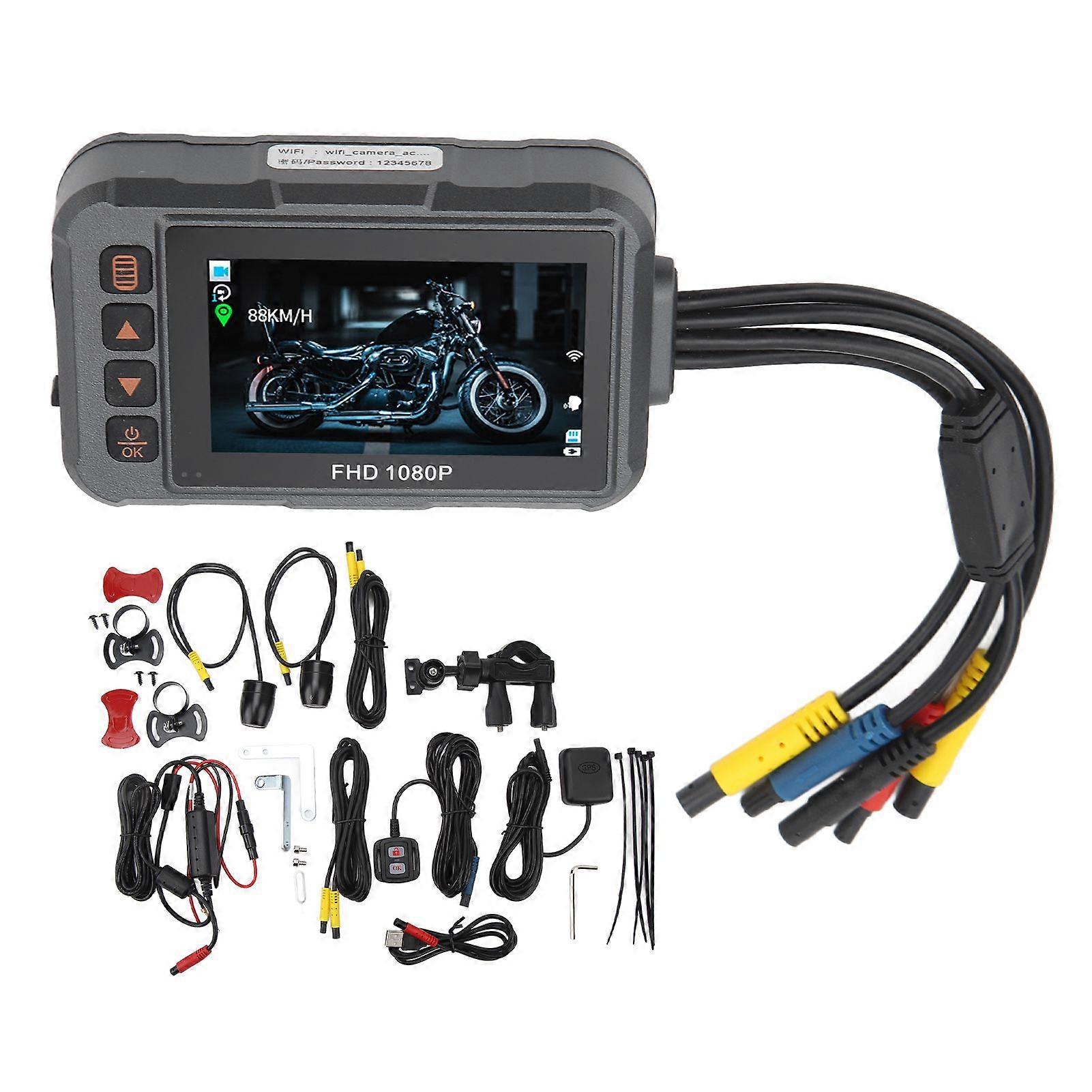 Motorcycle Dash Cam Waterproof for UTV ATV Golf Carts