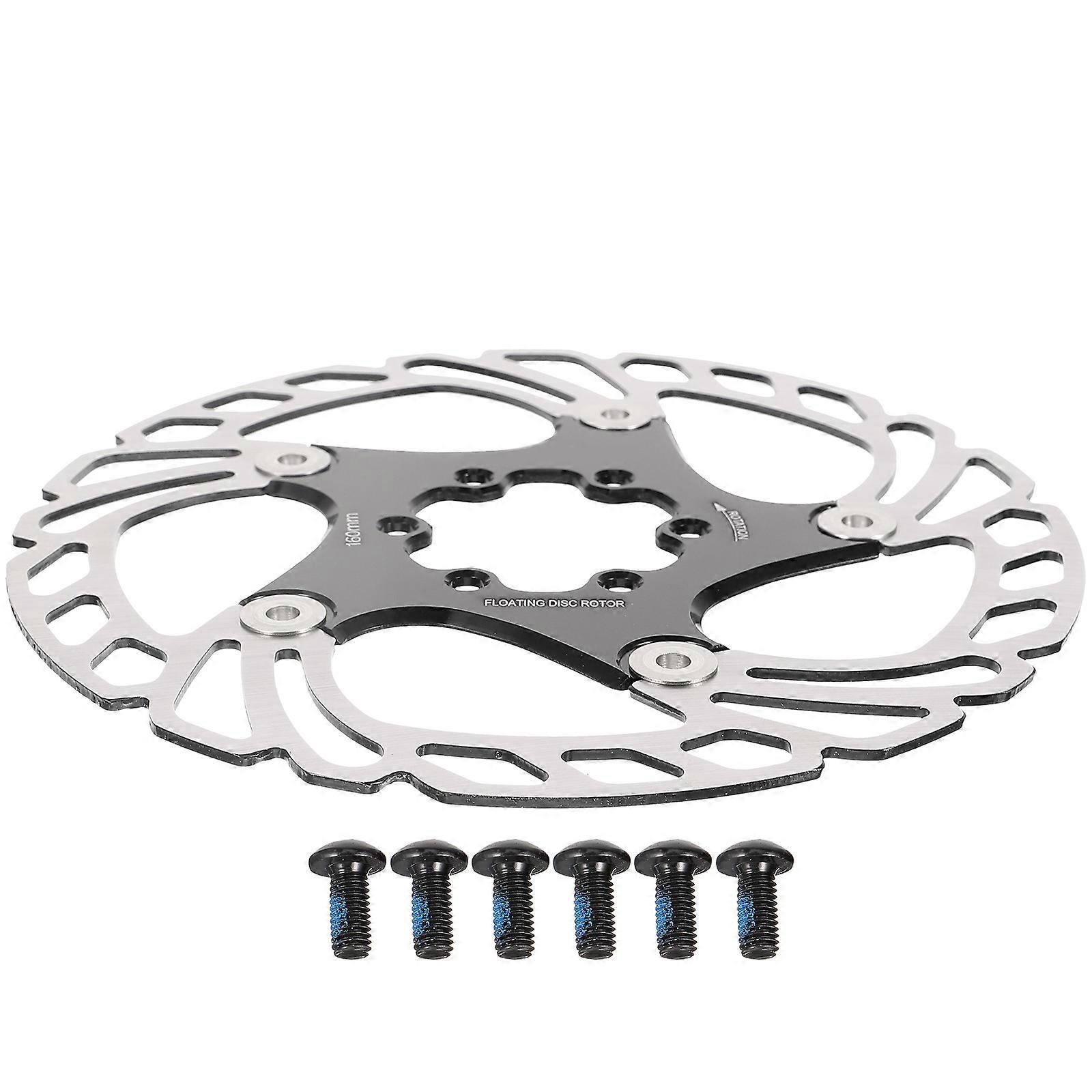 Black Stainless Steel and Aluminum Alloy Disc Brakes for Scooter with Six Hole Screw Fixing Structure 1 Set Universal