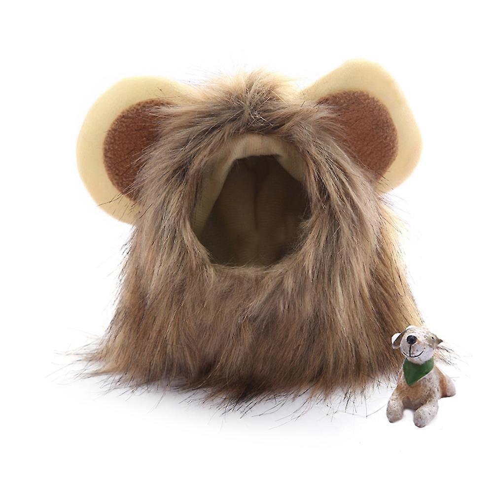 Small Pet Accessories Lion Costume Hat for Dogs and Cats Designed for Autumn Winter Use 1Set