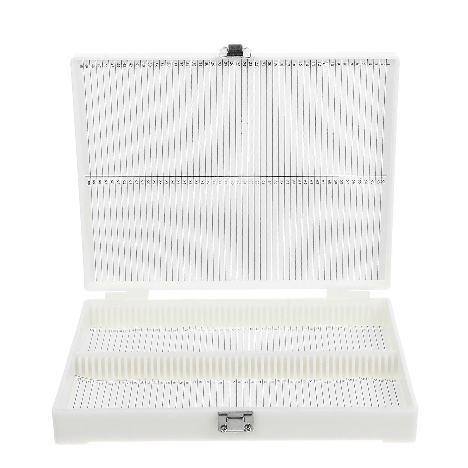 100 Slot Microscope Slide Storage Organizer for Laboratory Use