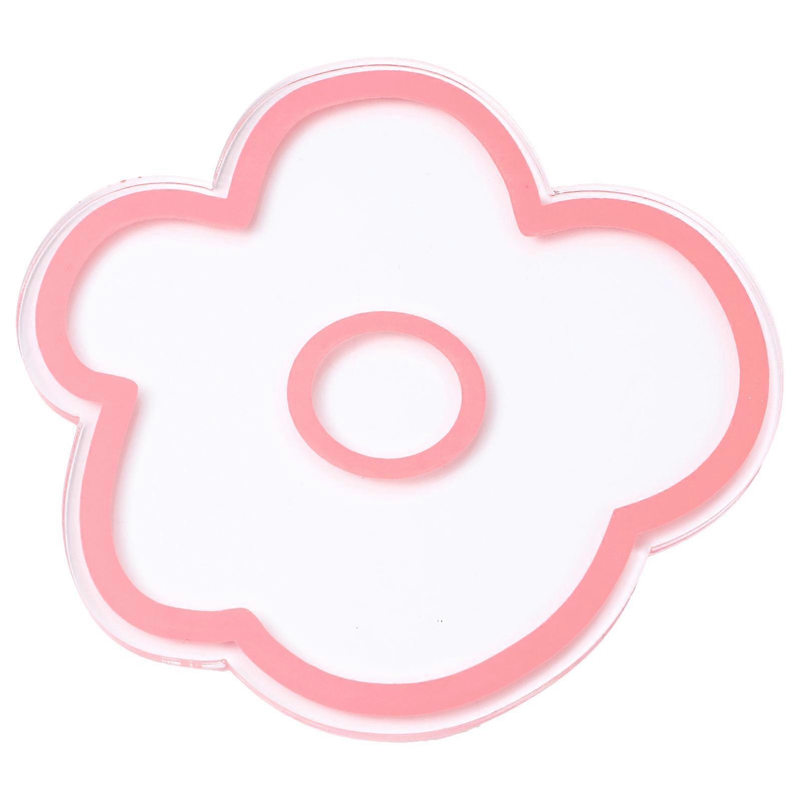 Pink Acrylic Floral Place Mat 13x11.5cm Designed For General Users Non-slip Feature 1Pack