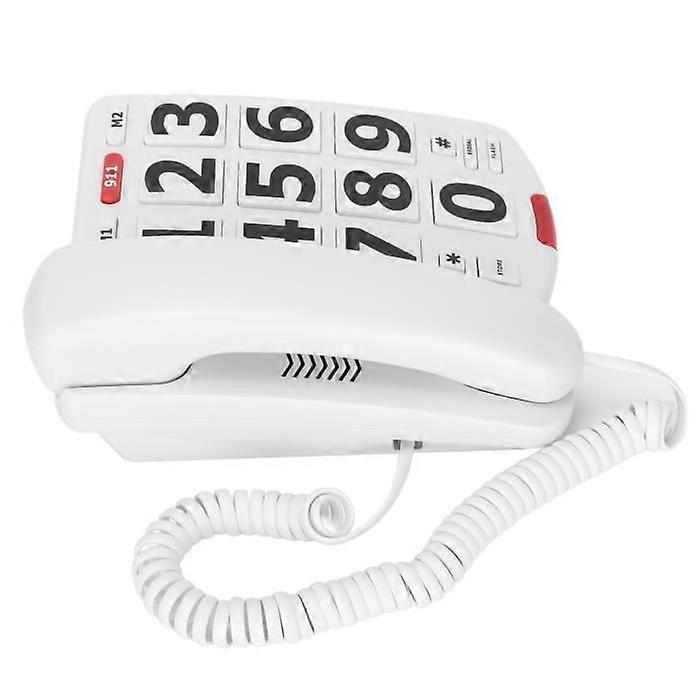 Tbest Big Button Phone Corded Big Button Landline Phone with Large Easy-to-Read Buttons and Super Ringtones