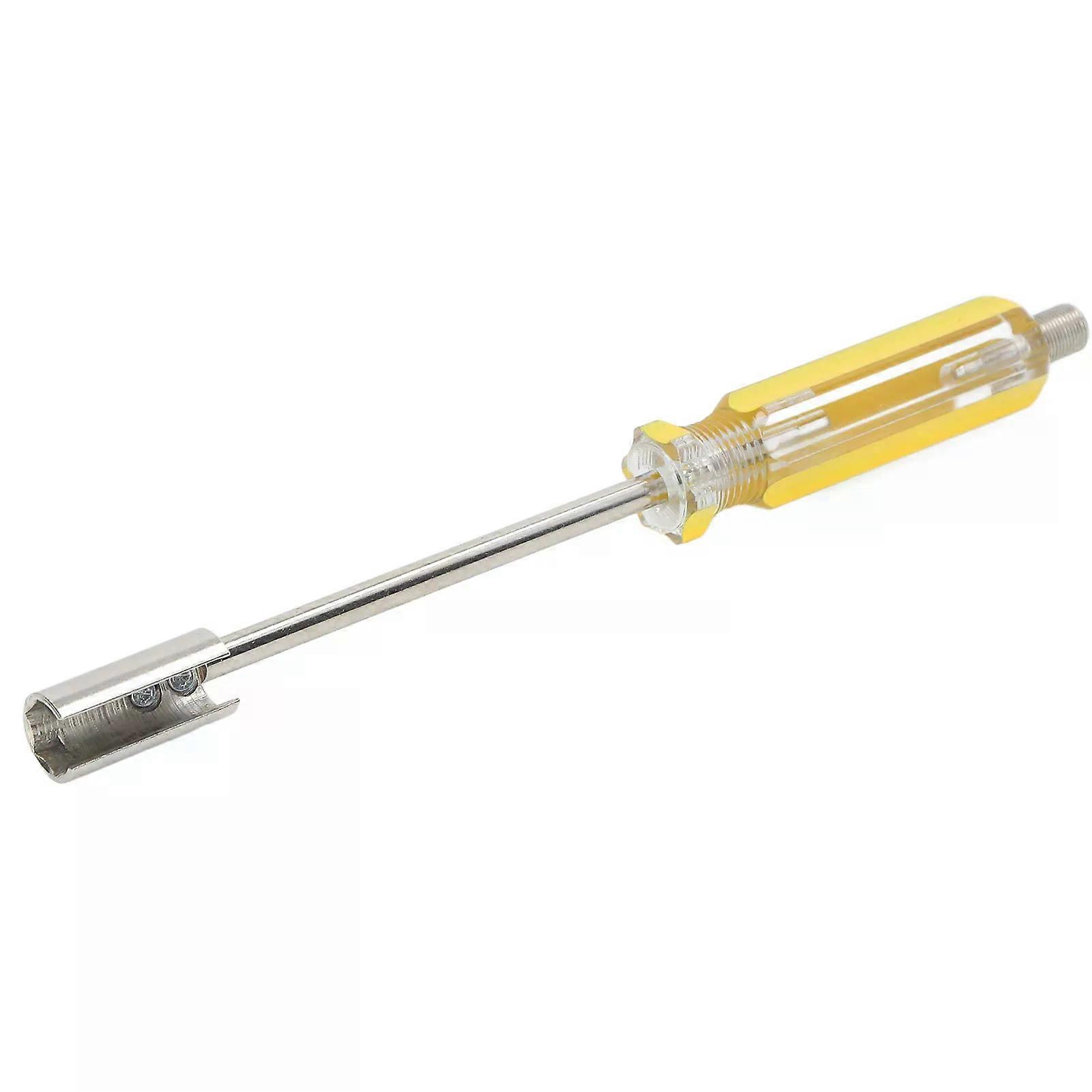 F Head Puller Screwdriver Remover Tool Yellow Handle Ergonomic Robust BNC Connector Puller F Head Remover Tool
