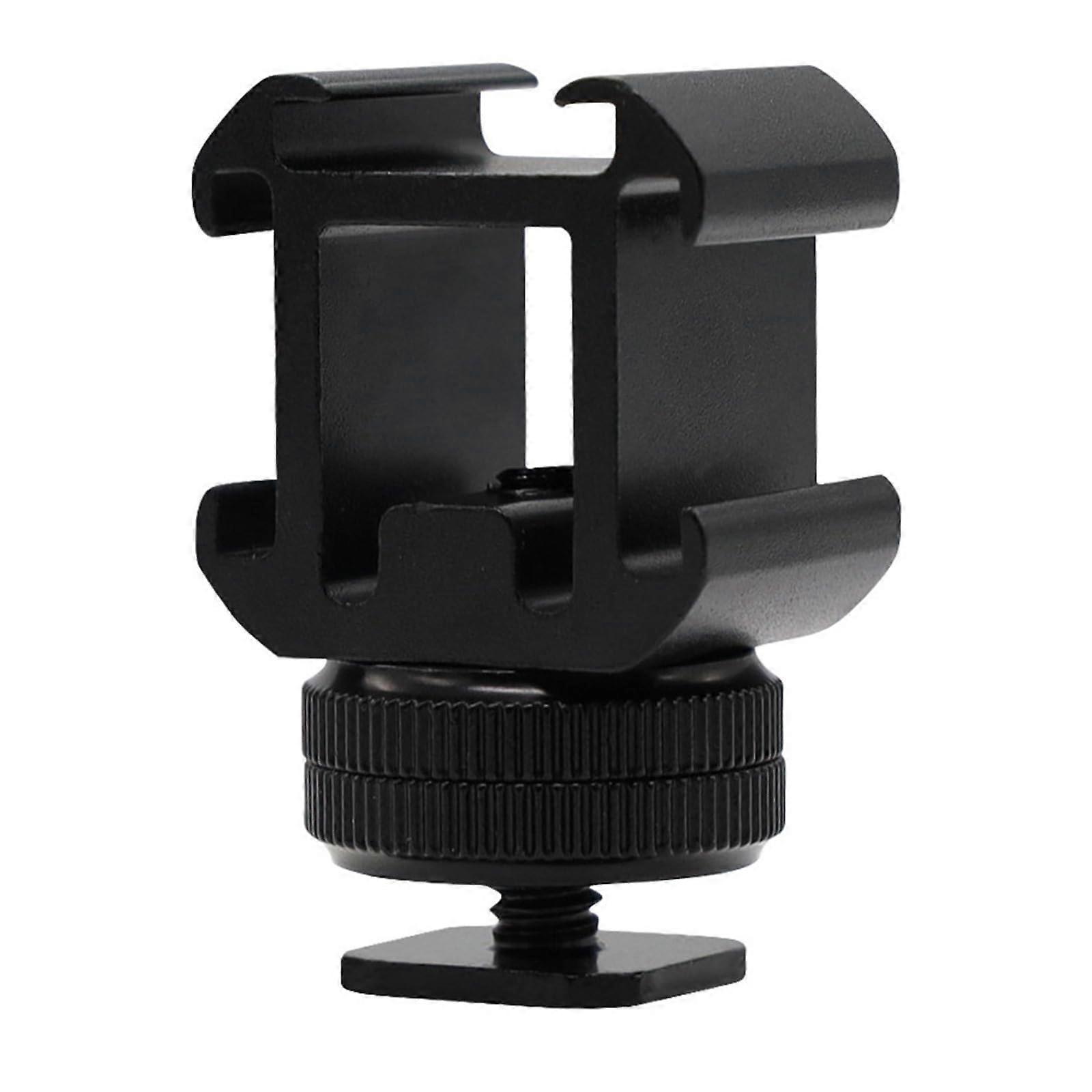 Hot Shoe Mount Extension For Cameras With Triple Cold Shoe Adapter Base Accessory