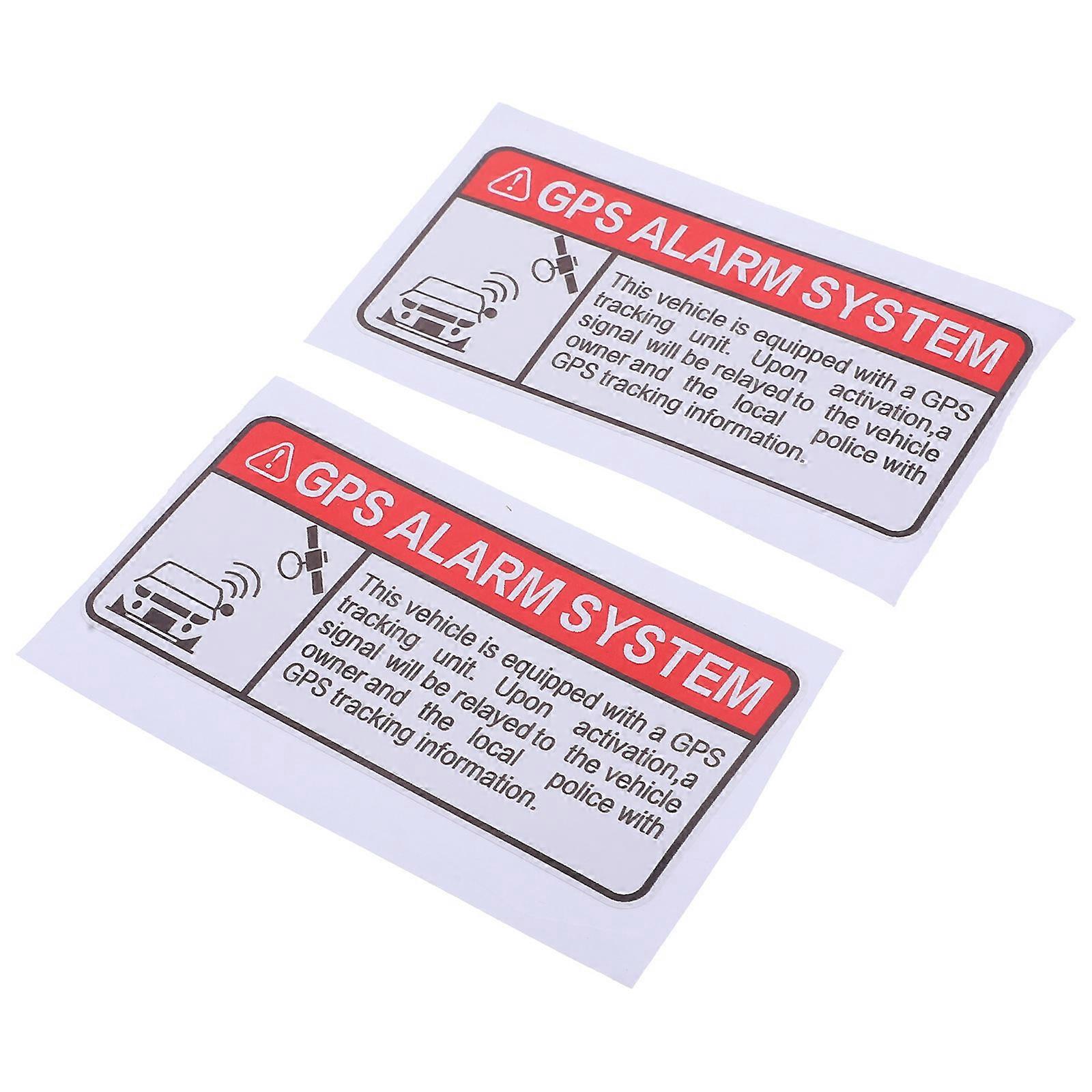 Warning Vehicle Is Protected Sticker 2Pack Multi Color Decals PVC Durable And Weather Resistant For Car Owners