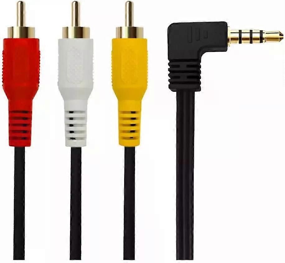 35mm Plug to 3 RCA Camcorder Audio Video A/V Cable 4FT