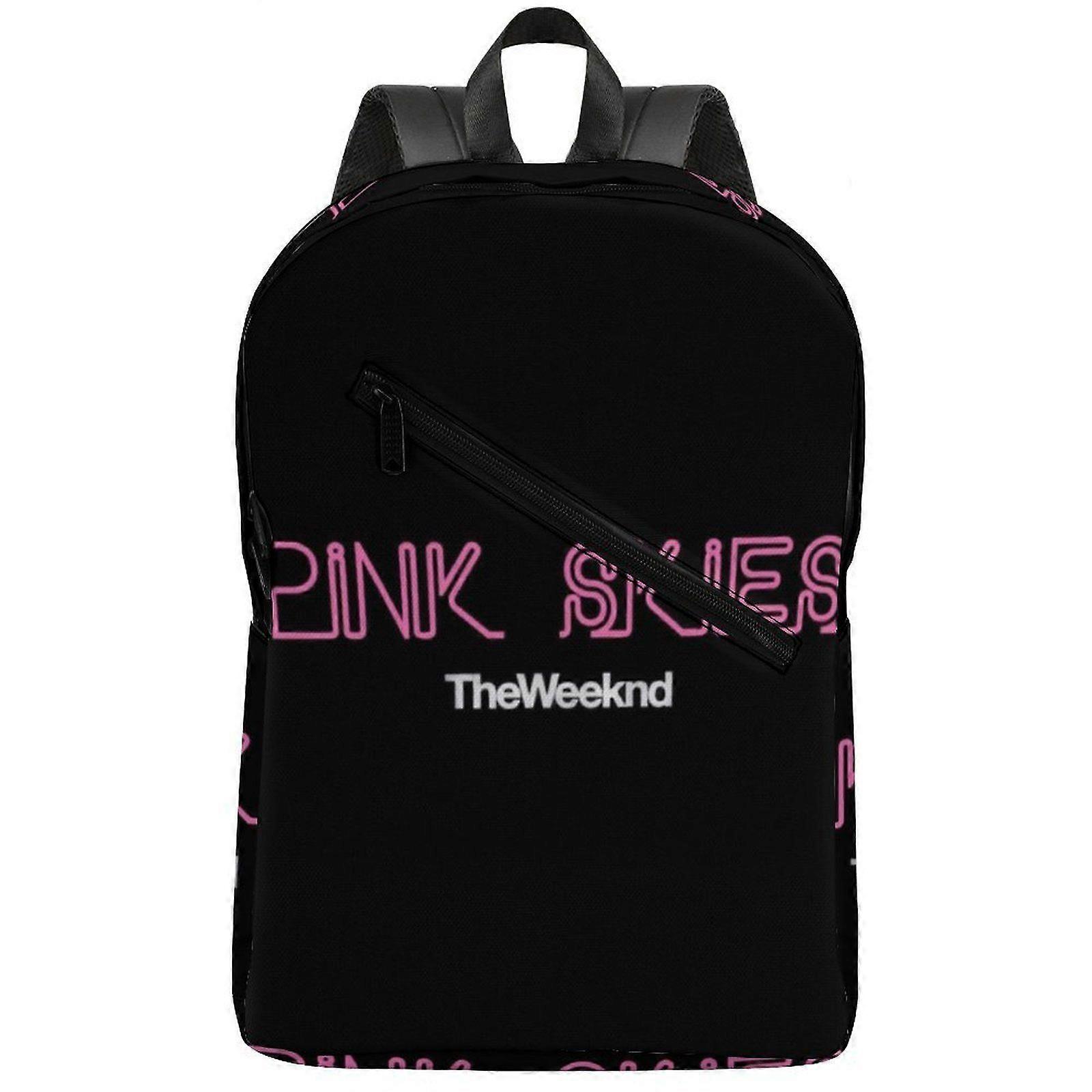 w8059 The Weeknd Comfortable Semi-Full Print Backpack with Breathable Padding and Cushioned Back Support u8059