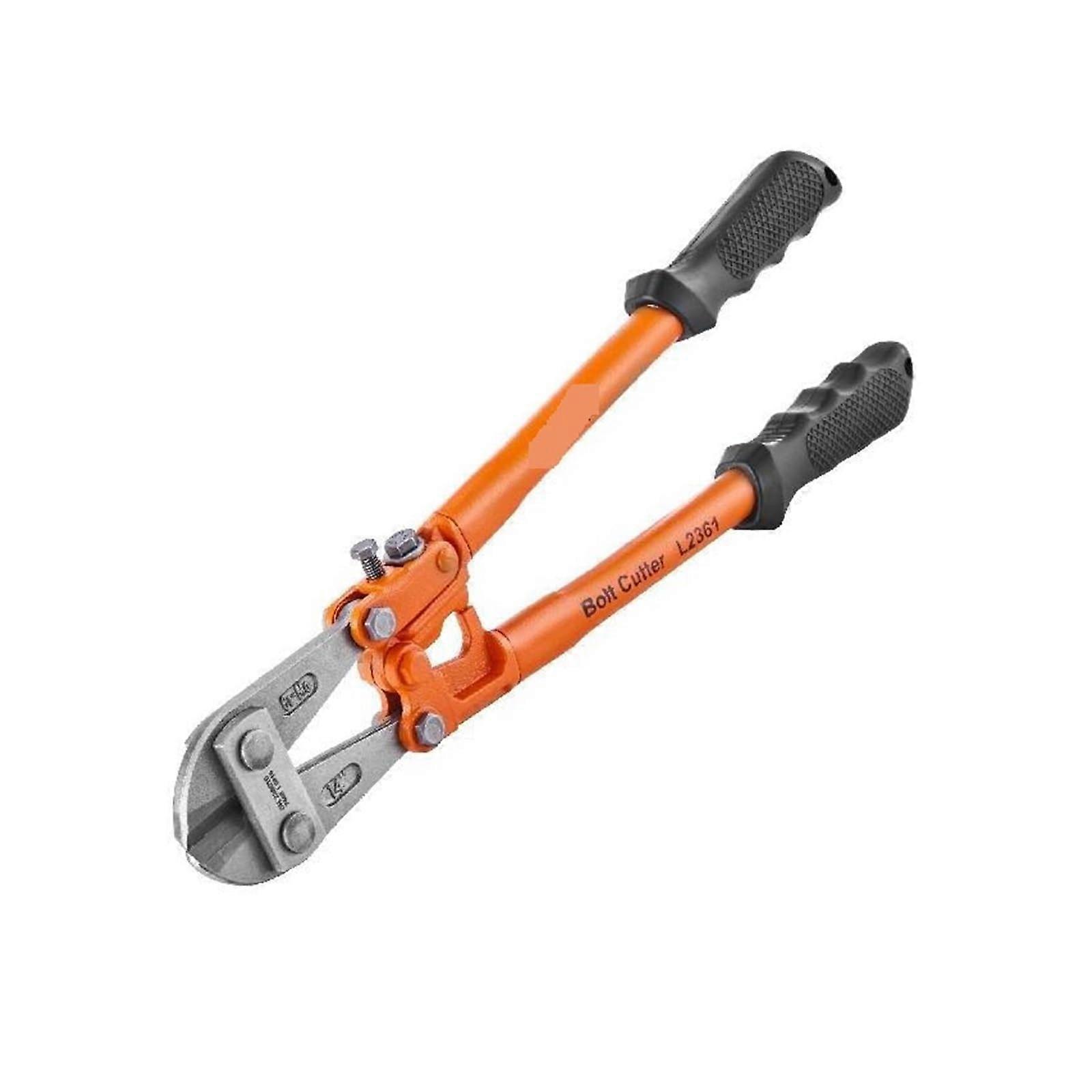 24inch Adjustable Bolt Cutter with Soft Grip, BiMaterial Handle, Alloy Steel Blade (24in, Orange)