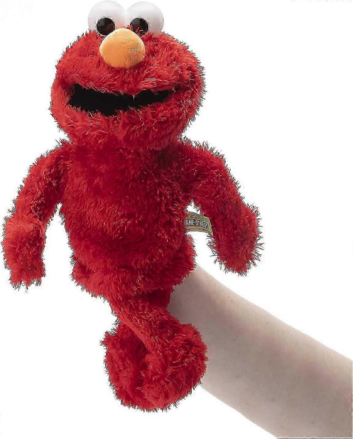Soft plush Sesame Street Cookie Monster hand puppet, red monster