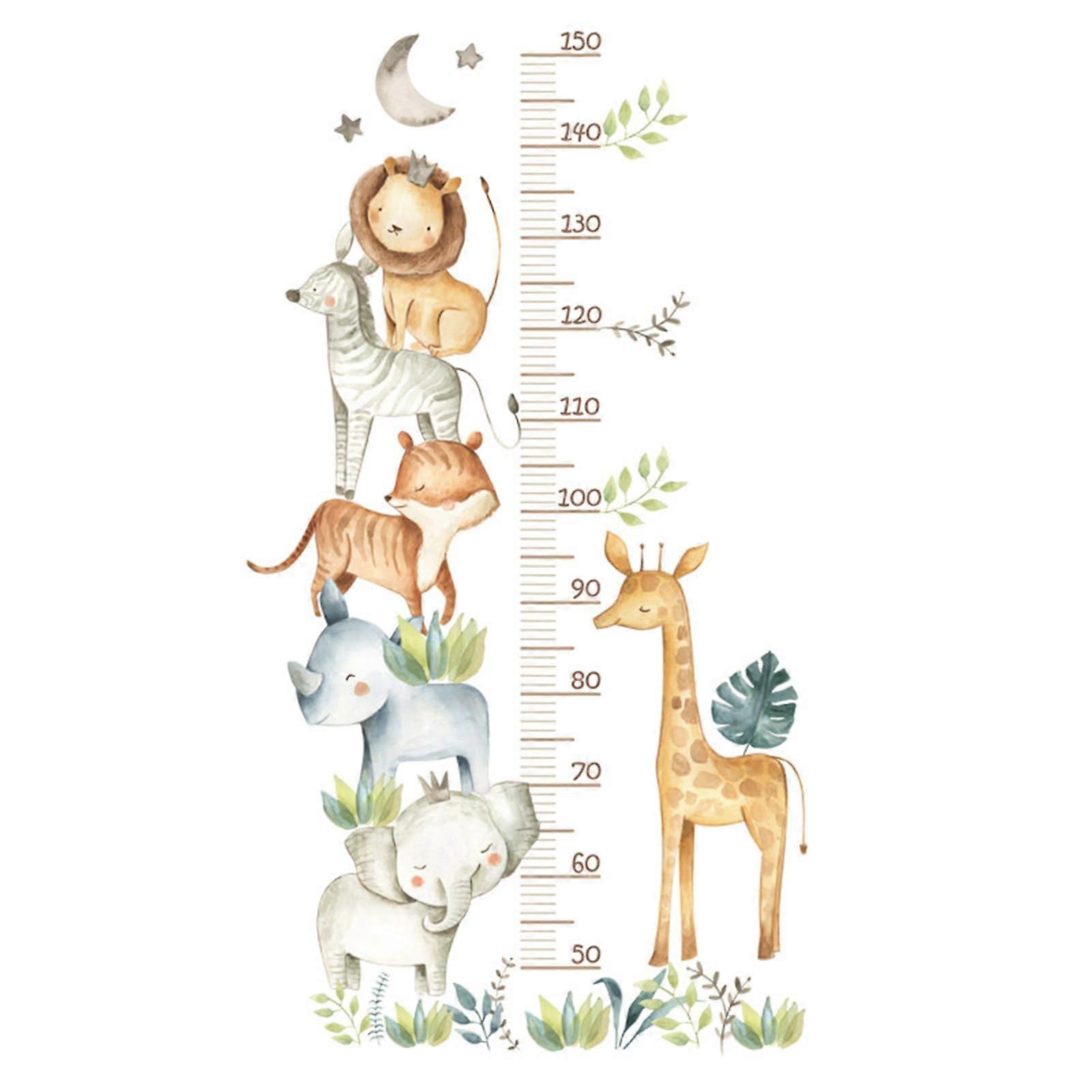 Height Chart for Kids Wall Sticker, Forest Zoo Style Growth Chart, Wall Mounted