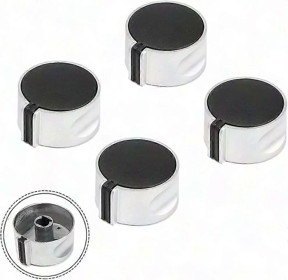 Gas Stove Knobs - 4 Pack Zinc Alloy Replacement Control Knobs for Gas Stoves