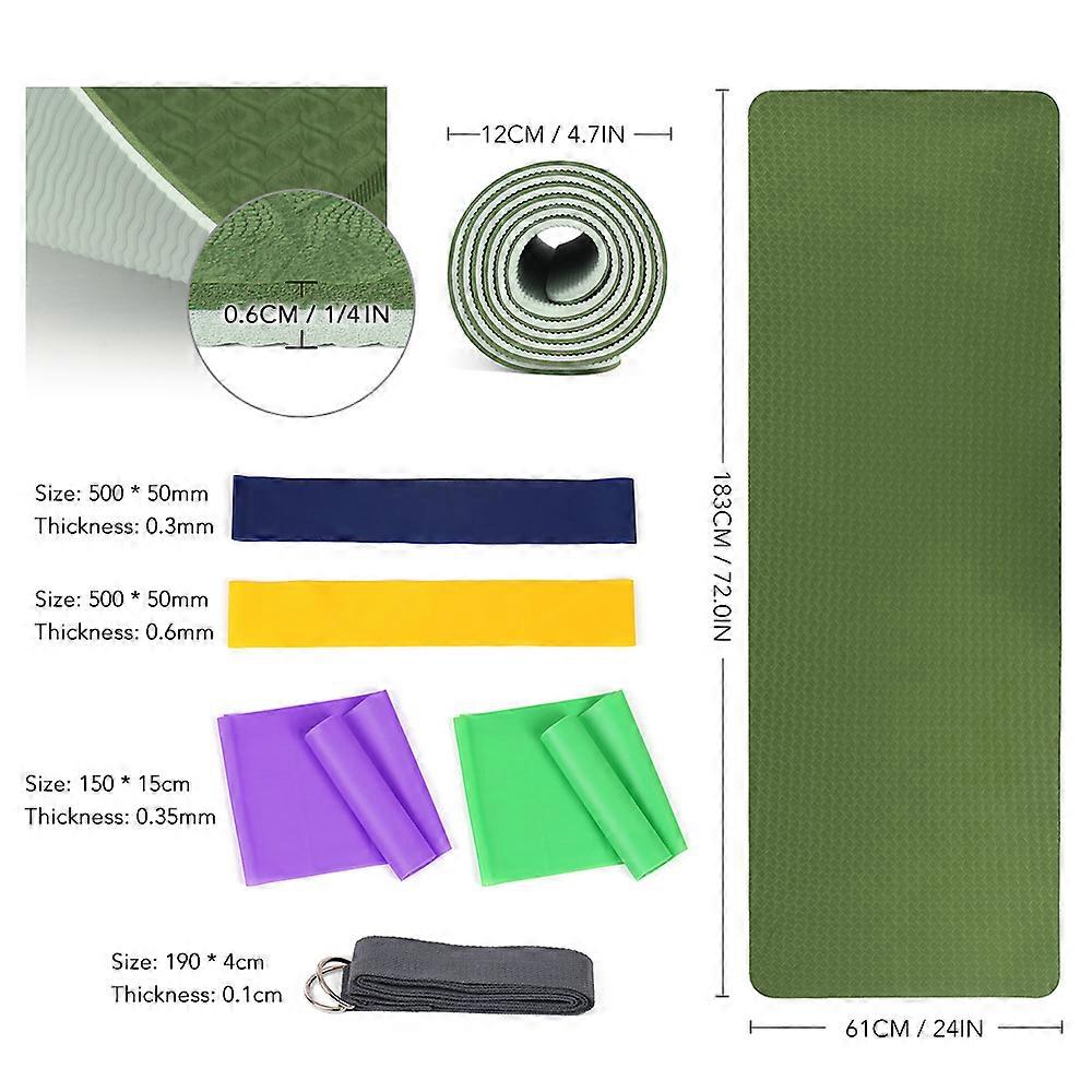 yoga mat 1/4 inch TPE
