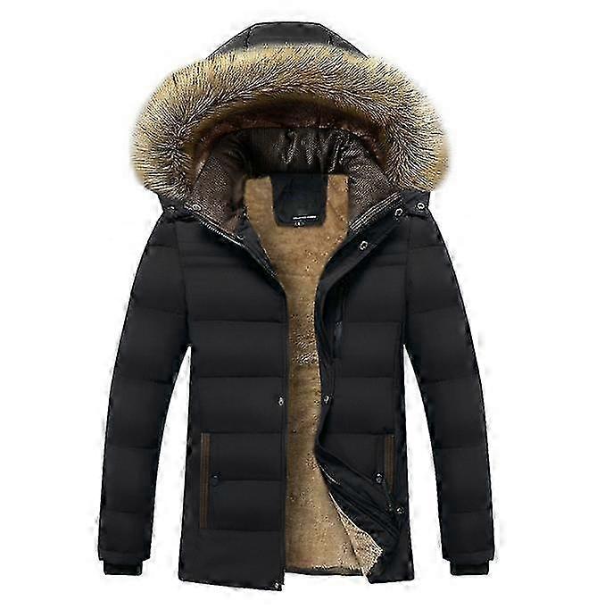 Casaco de inverno masculino Jaqueta quente com capuz