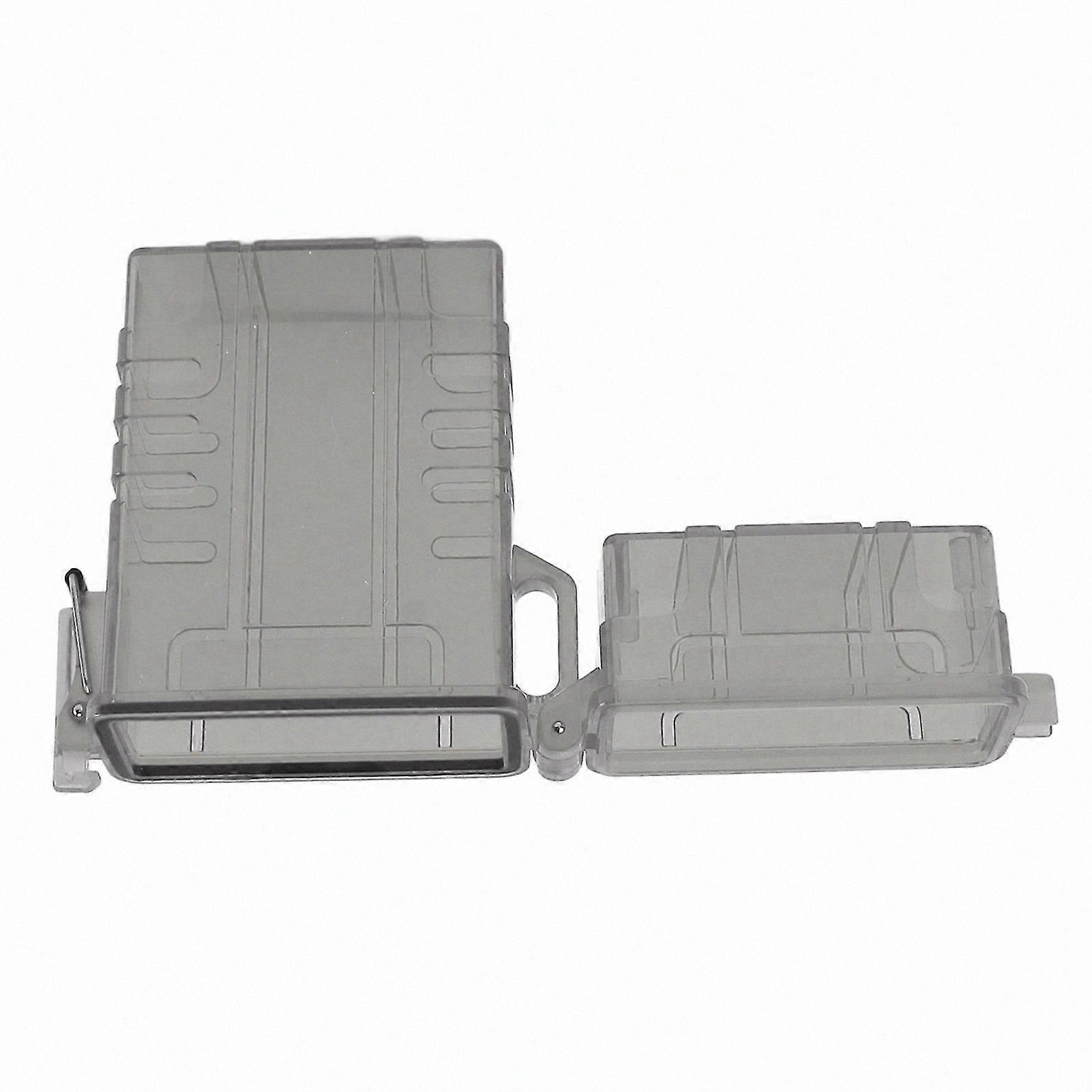 Waterproof Cigarette Storage Box, 20-Pack Capacity, Durable Plastic Case for Outdoor Use, Grey