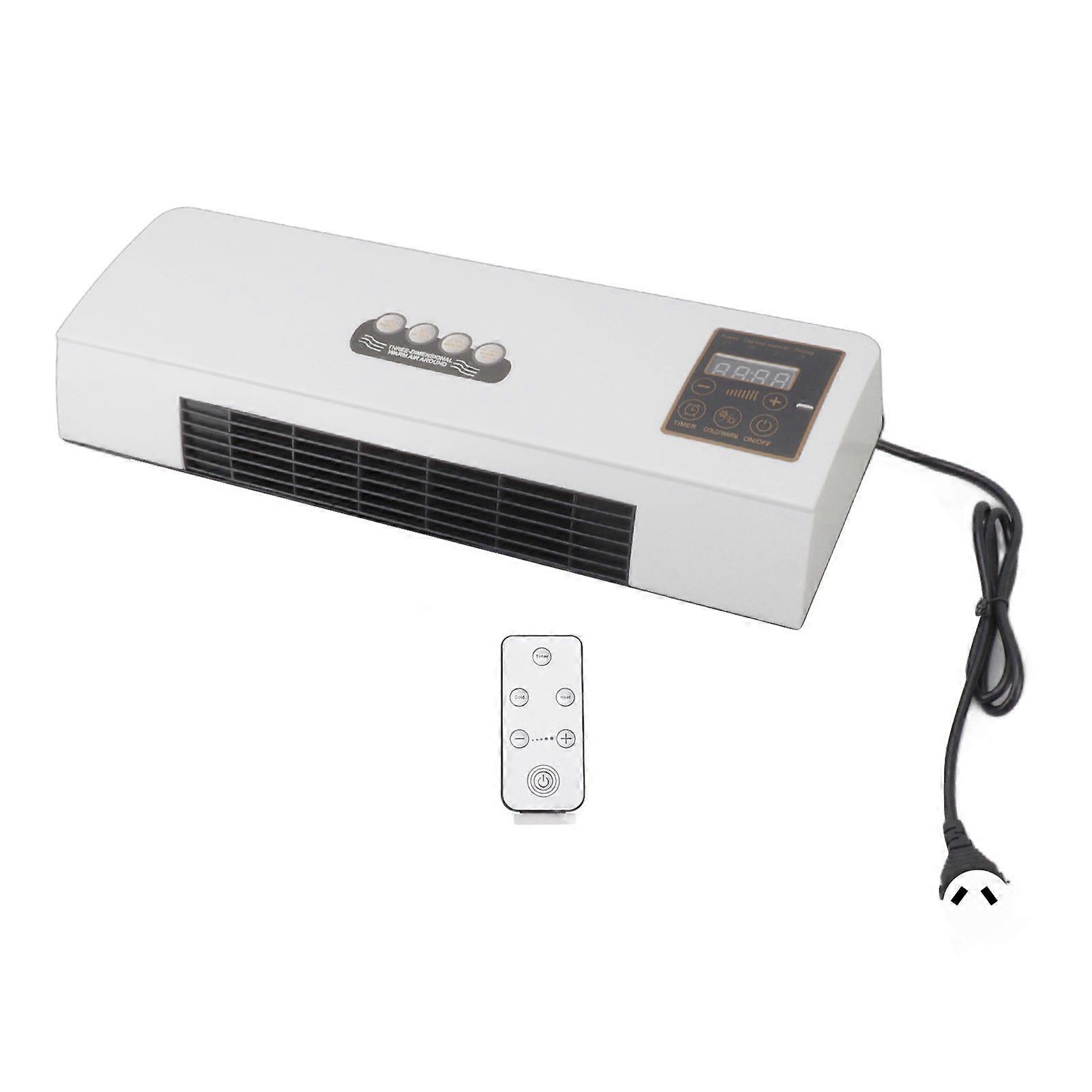 1800W Wall Mounted Air Conditioner Heater Electric Heating Machine PTC Heating Heater with Remote Control Timer for Bedroom Bathroom English Version