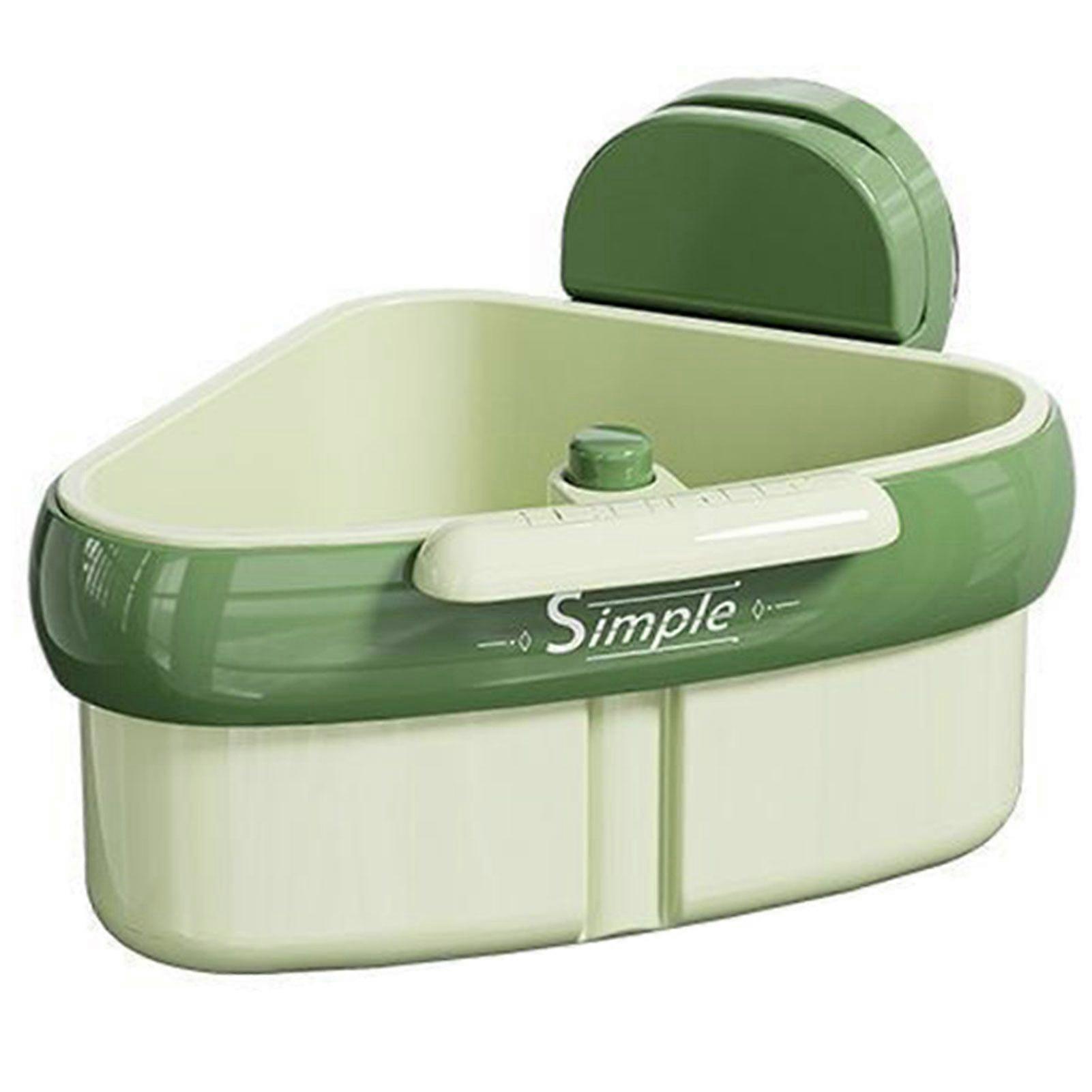 Automatic Dumping Sink Strainer Basket Suction Cup Sink Drainer Hanging Sink Corner Rack Trash Catcher for Food Waste