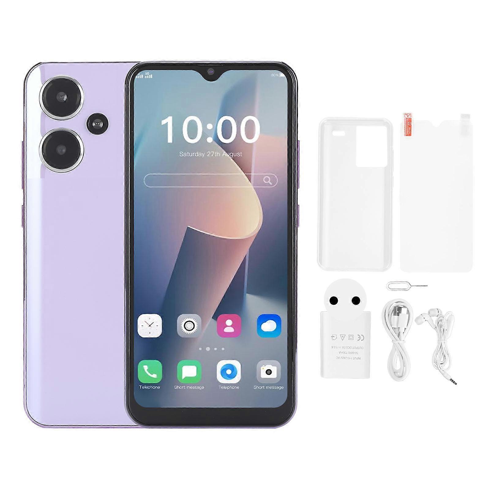 6.5 Inch Unlocked Smartphone for Android 13.0 Camera 6800mAh Battery Dual SIM Standby Quad Core Cell Phone 110‑240V