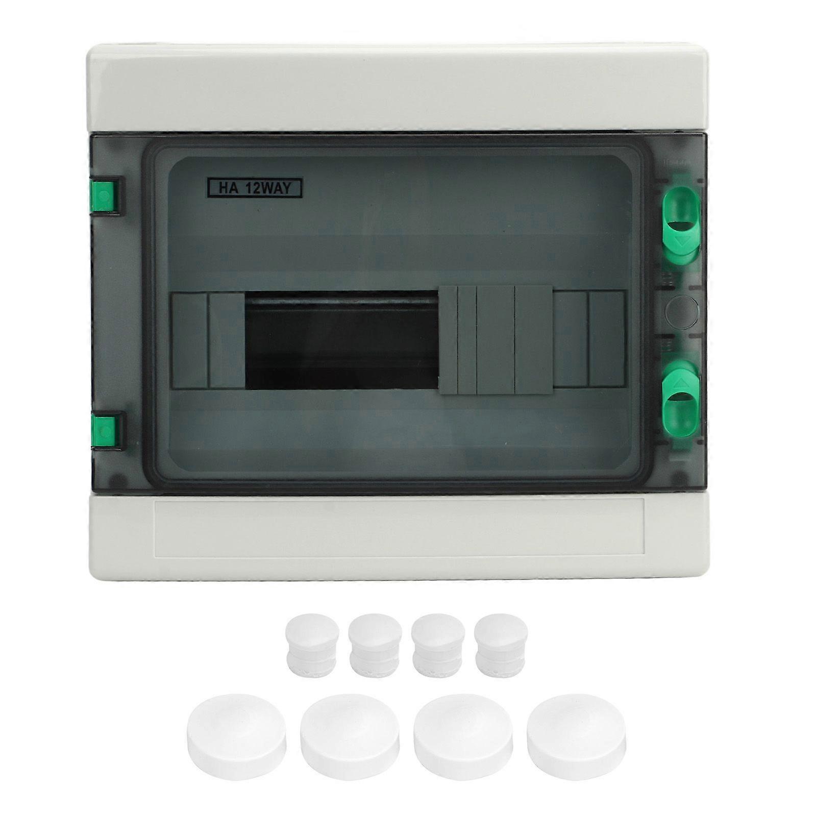 Power Distribution Box Outdoor IP65 Waterproof 12 Way Circuit Breaker PV Combiner Box ABS with Din Rail