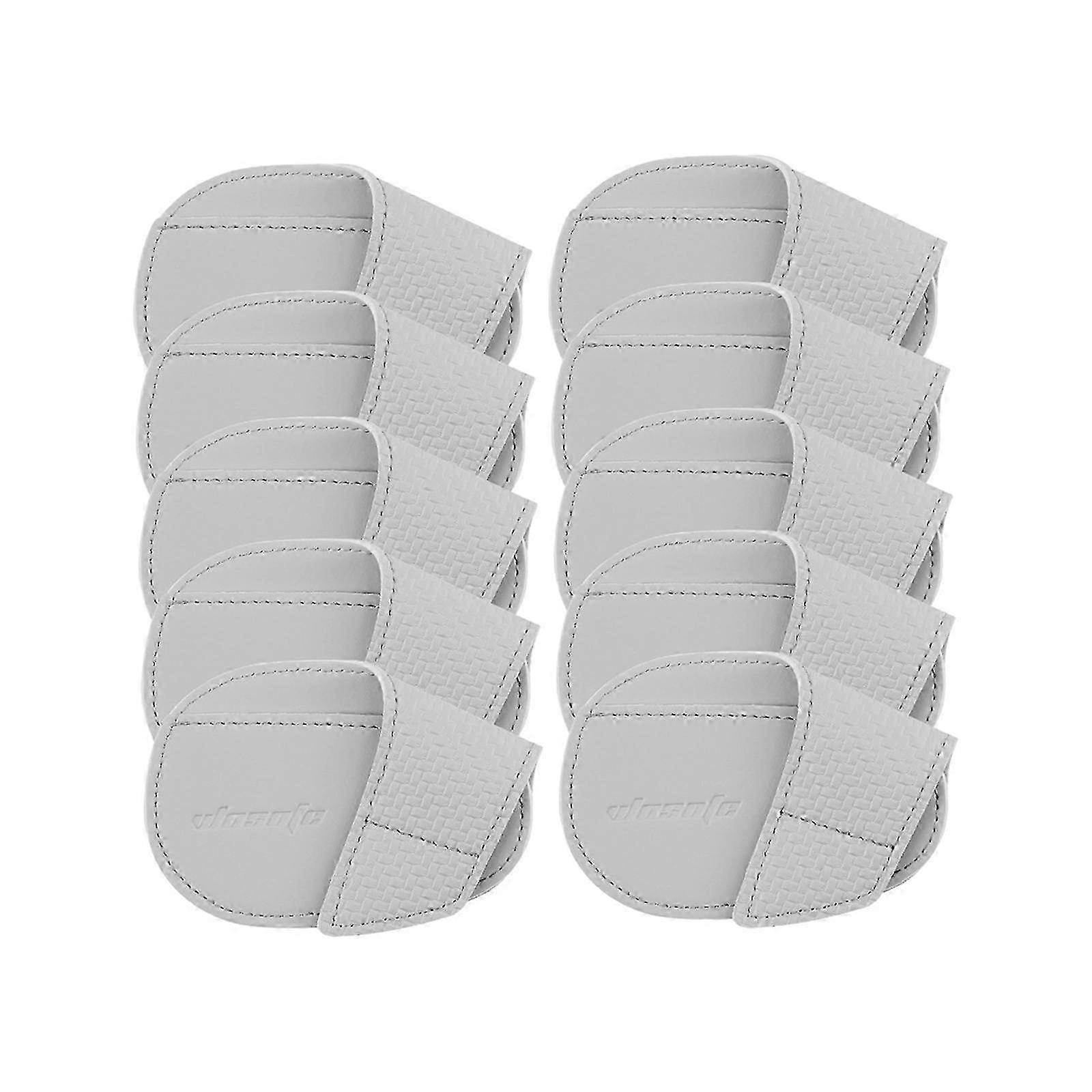 כיסויי ראש פרימיום עור PU ברזל מועדון גולף, סט של 10, מתאים לרוב המועדונים, מועדון