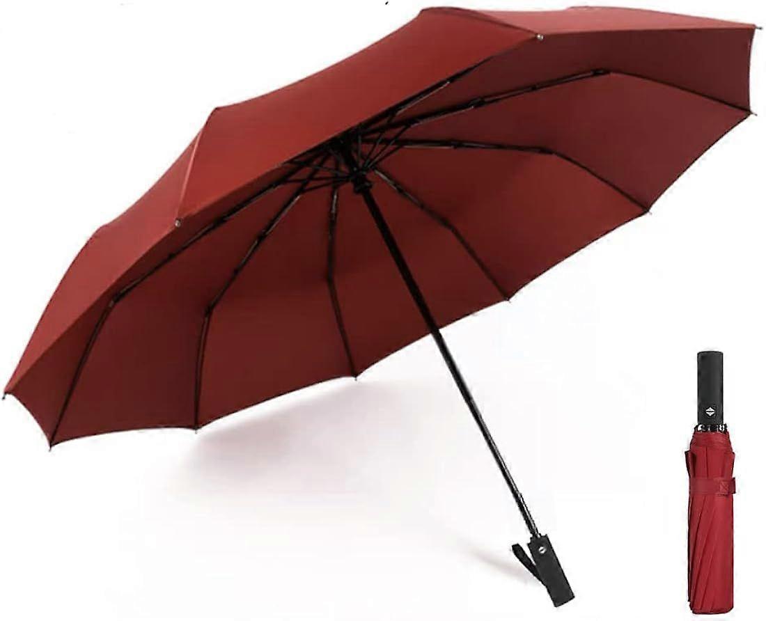 Foldable Umbrella Double Automatic Umbrella Windproof up to 140 km with 10