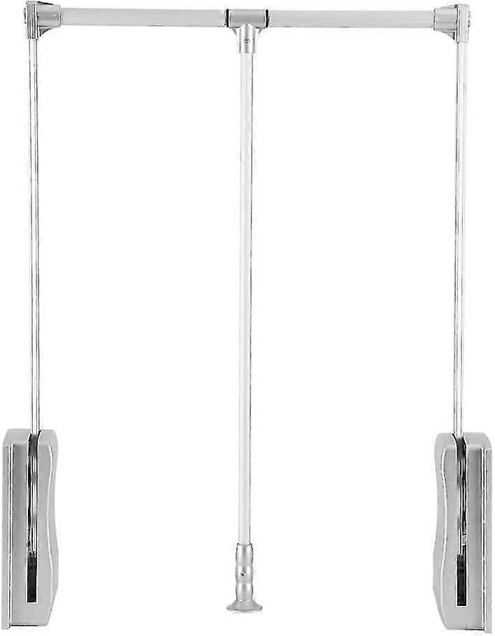 Adjustable Pull Down Hanging Wardrobe Rail Extendable 600-830mm Space-Saving