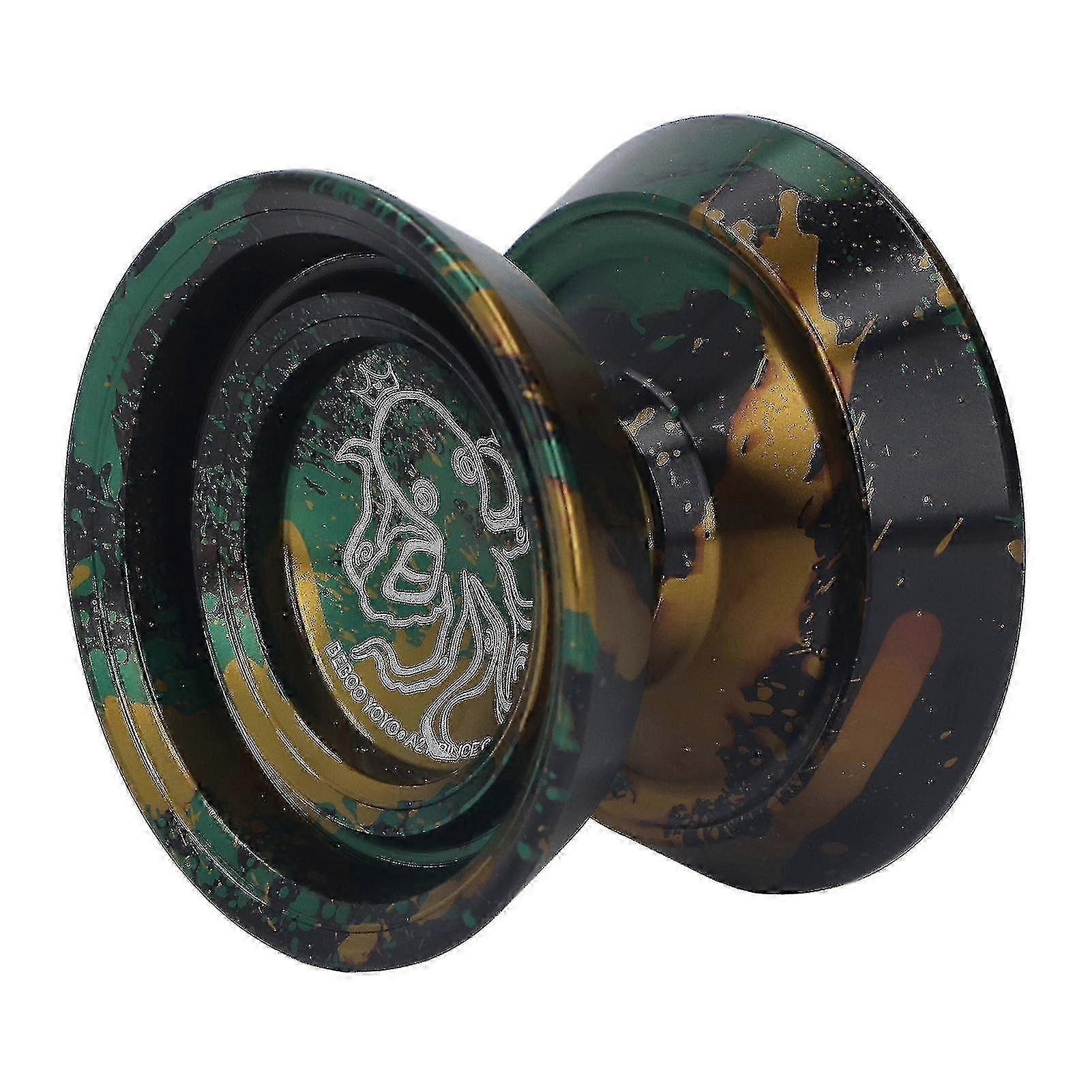 2025 Professional Alloy Unresponsive Yoyo Toy - Black Gold - with Replacement Strings for Boys