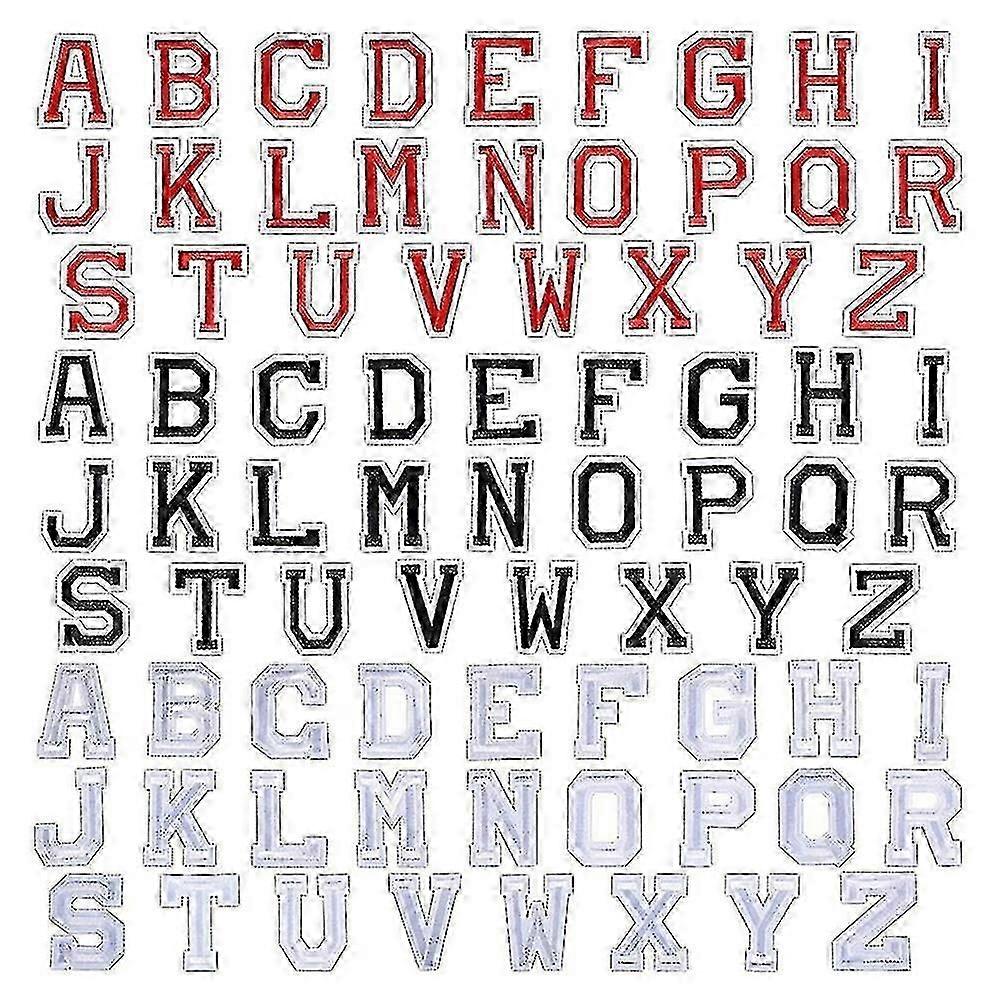 78 Pieces Iron On Letter Patches, Alphabet Applique Patches A-z Letter Repair Patches For Hats, Shi