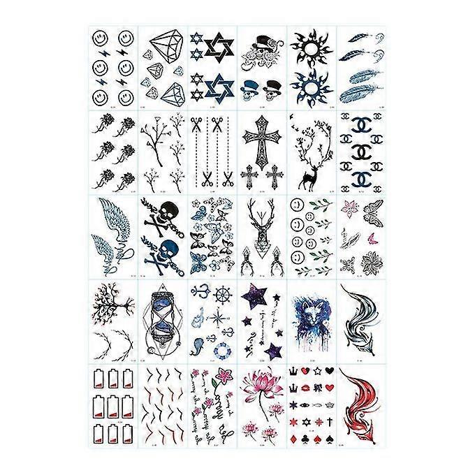 30Pcs/Set Dark Temporary Tattoo Sticker