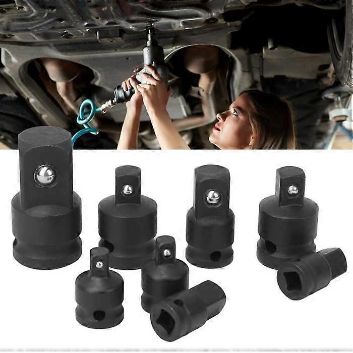 8Pcs Black Socket Adapter Reducer Crv Impact Wrench Converter Set-TIP