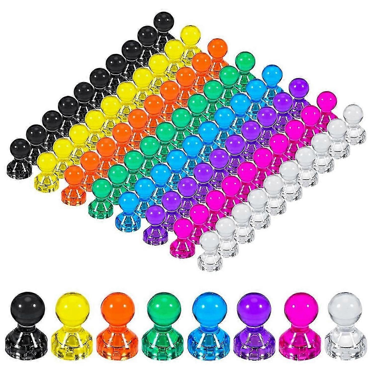 80PCS Strong Fridge Magnets, Colorful Push Pin Magnets Small Magnets