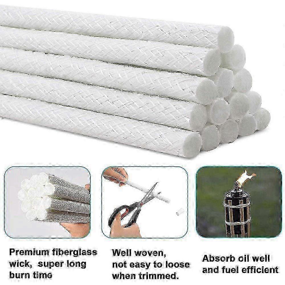 10pcs Glass Fiber Replacement Lamp Wick Torch Kerosene Lamp Wick Lighting