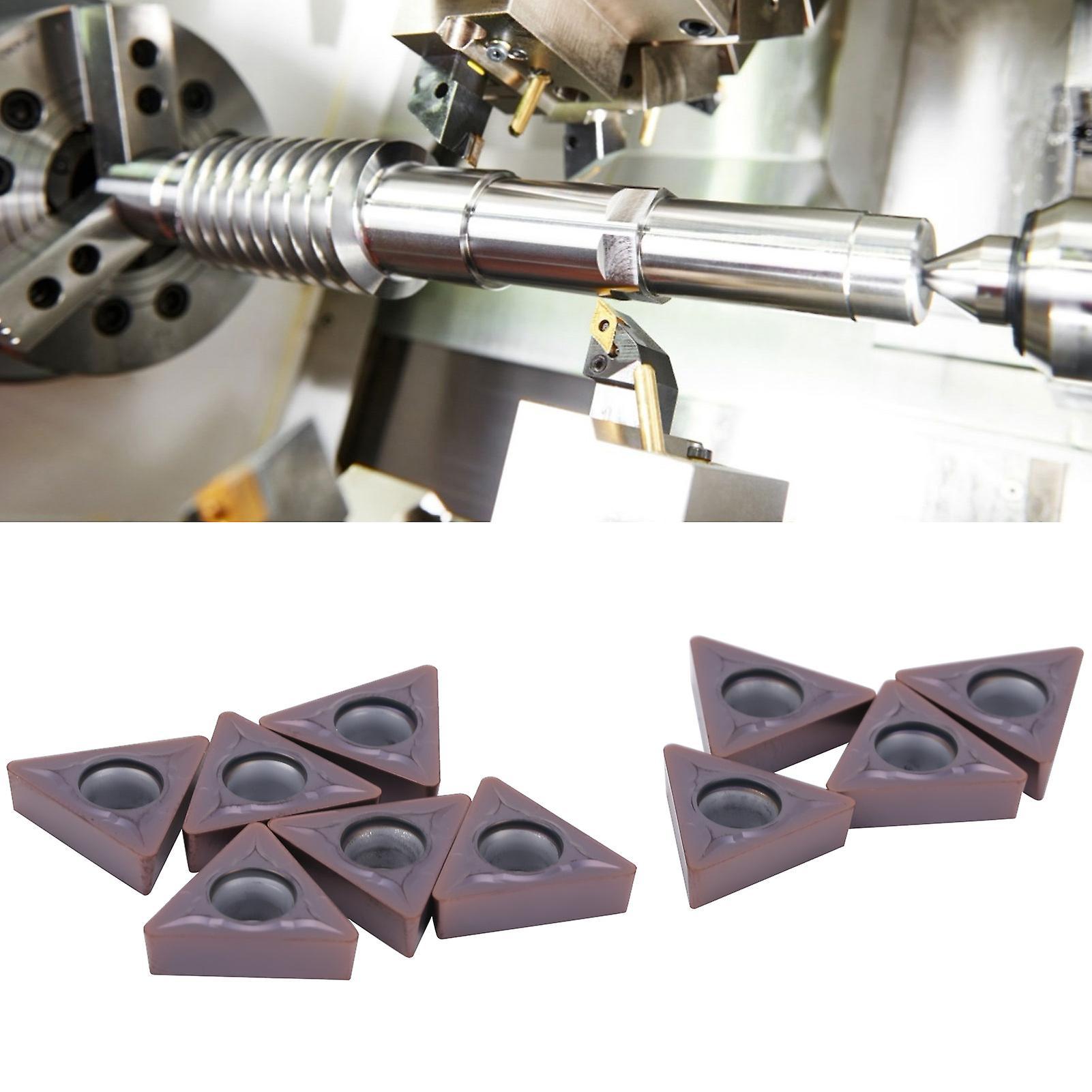 10Pcs CNC Lathe Turning Inserts TCMT16T308 LF6018 1.5cm x 0.4cm