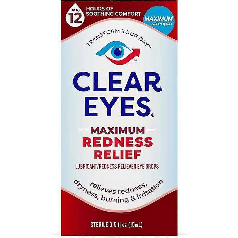1 pieces of Clear Eyes eye drops to relieve redness and swelling, soothing and moisturizing eye drops for 12 hours to soothe