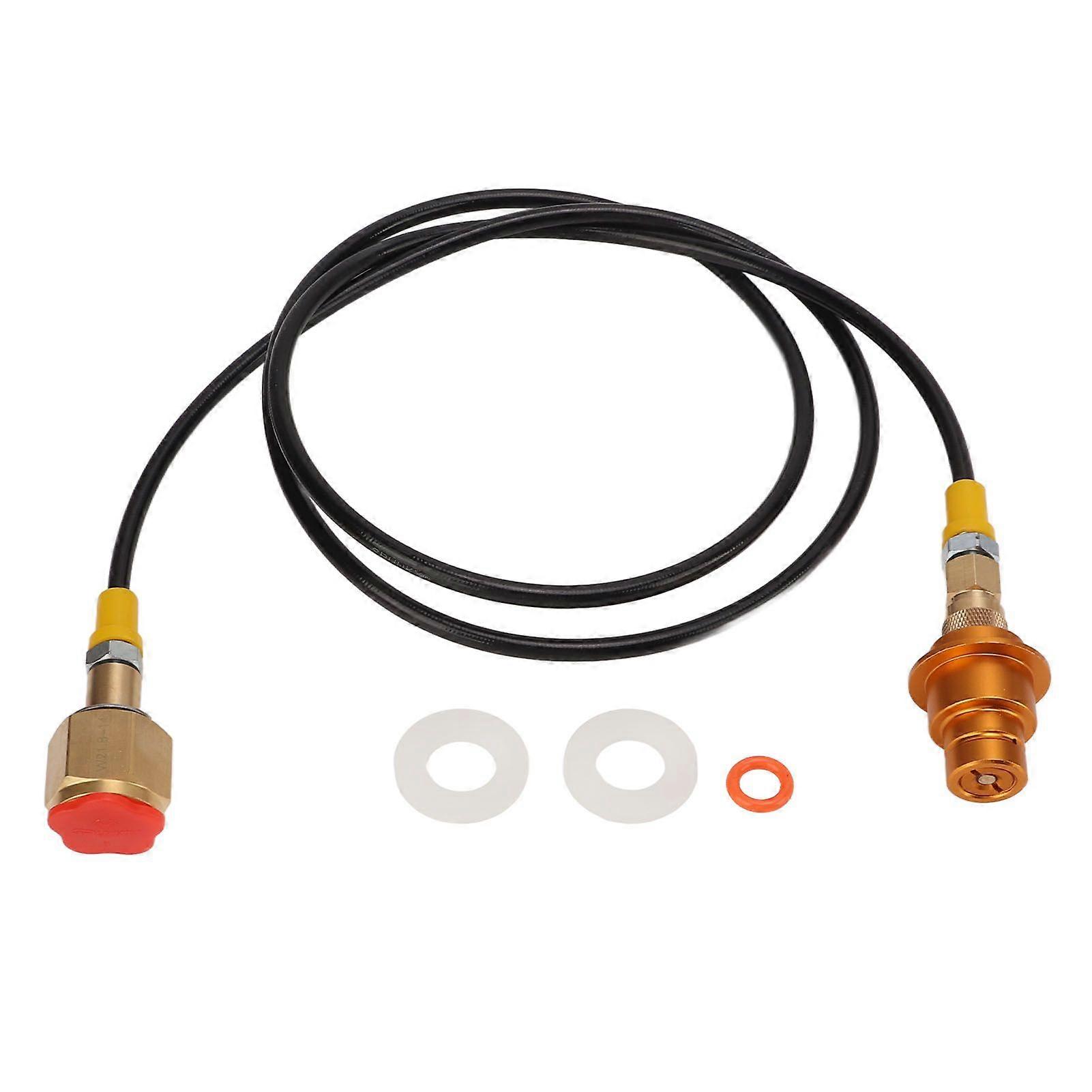 CO2 Tank Adapter Hose 60 Inch Brass ABS Soda Machine Quick Connection Adapter Hose with Quick Disconnect