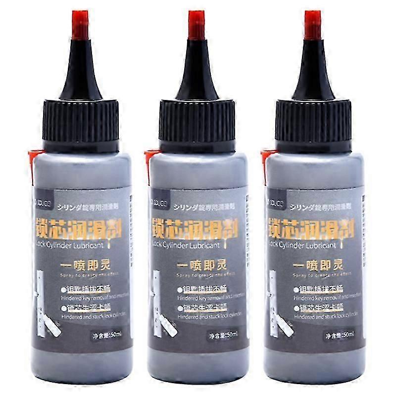 3-Pack Graphite Powder Lubricant for Car Lock Cylinders and Padlocks - Smooth, Reliable Security
