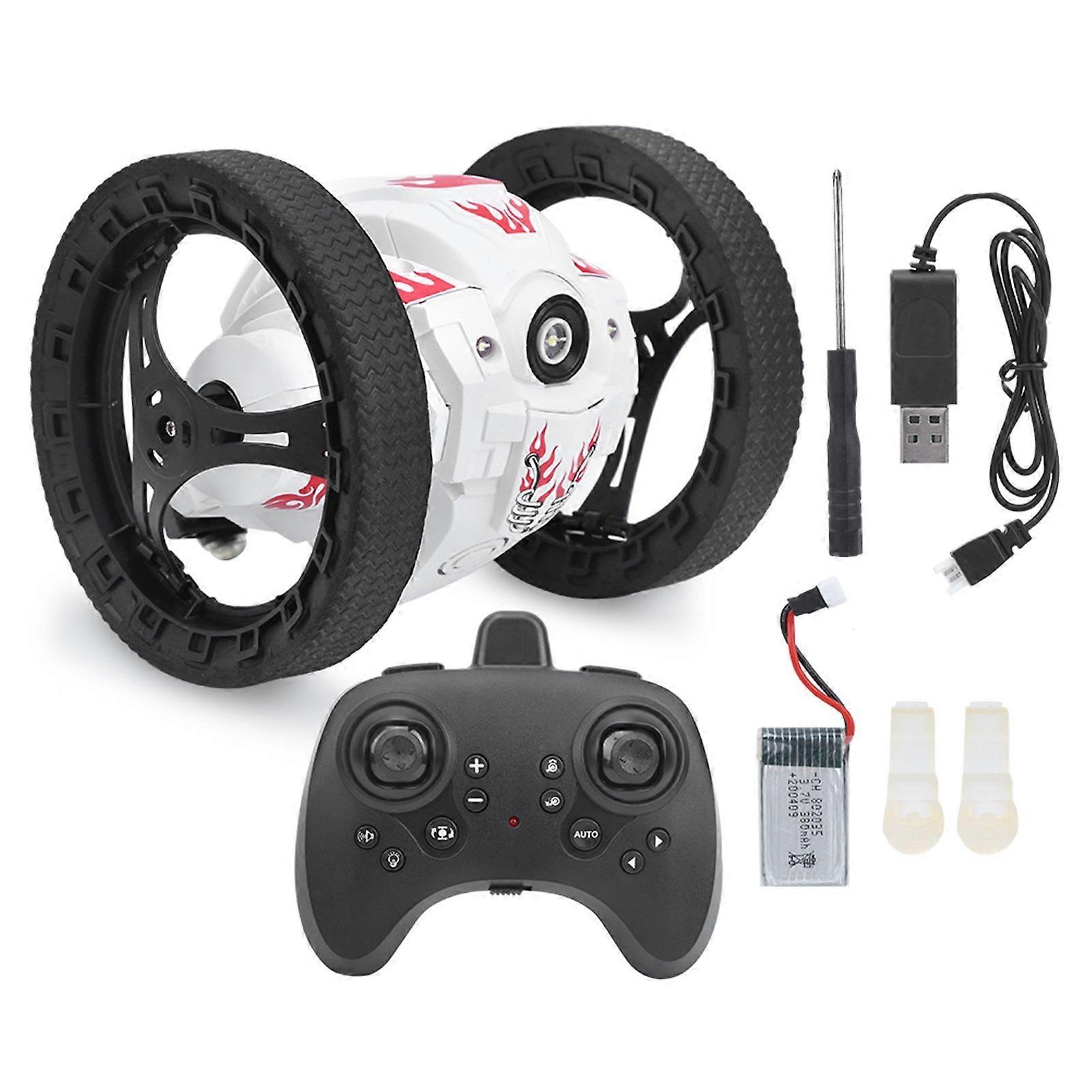 2.4G HZ RC Car Remote Control Bounce Car 360 Degrees Rotation Stunt Car with Light