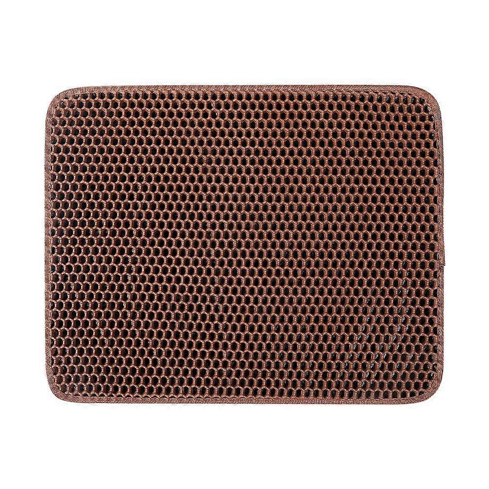 2-layer Eva Non-slip Cat Litter Mat Waterproof Trapping Litter Sand Mat Durable Scratch Resistant Pet Pad