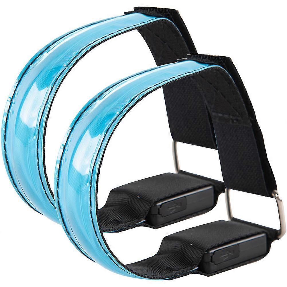 Rechargeable Glowing Armbands Reflective Running Gear for Outdoor Use 2Pcs
