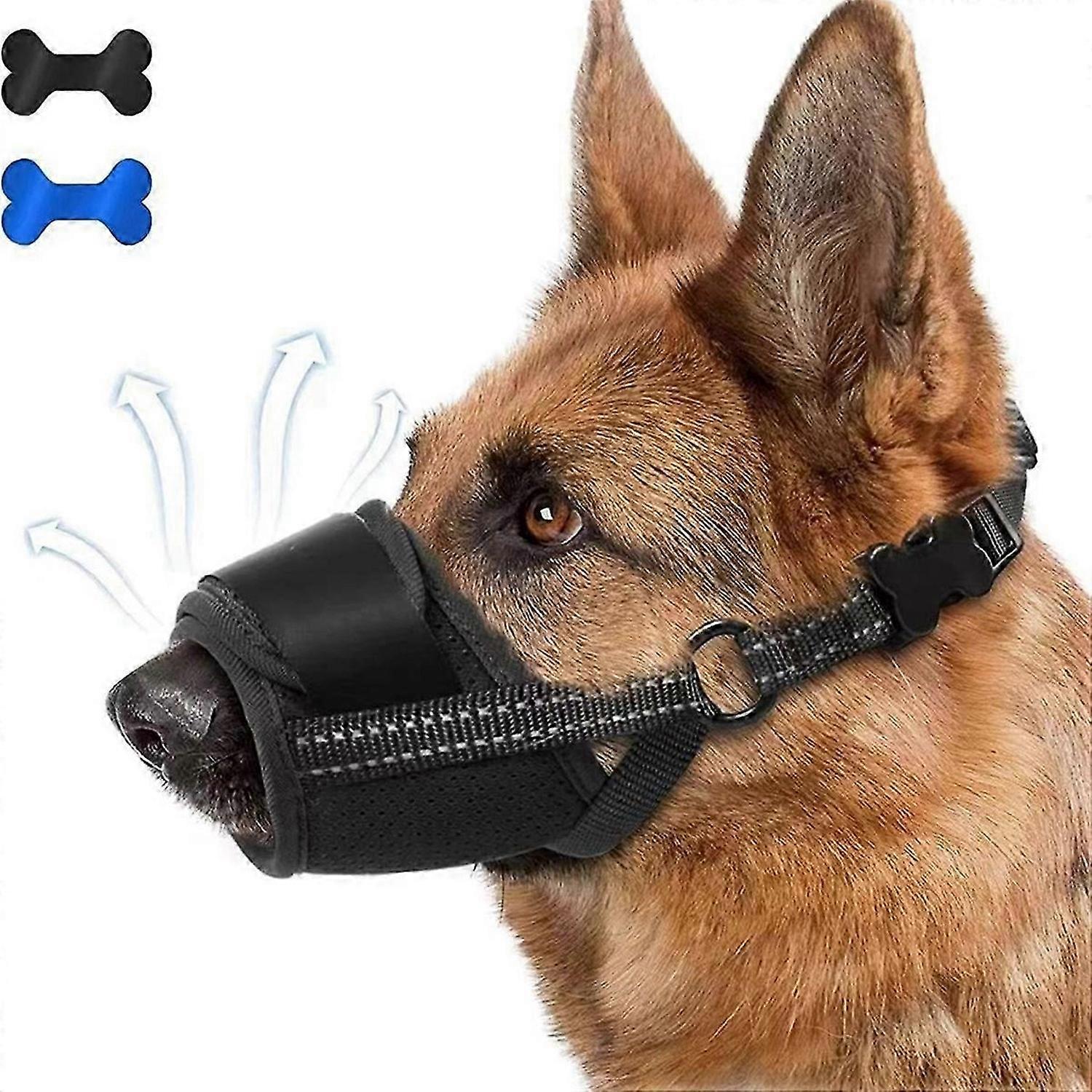 Dog Muzzle for Large Dogs - Breathable, Soft Mesh Muzzle A