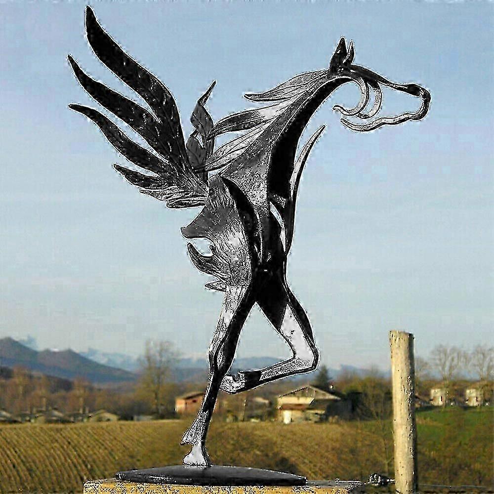 Metal Craft Horse Statue Sculpture Home Desktop Ornament Figurine Art Decor