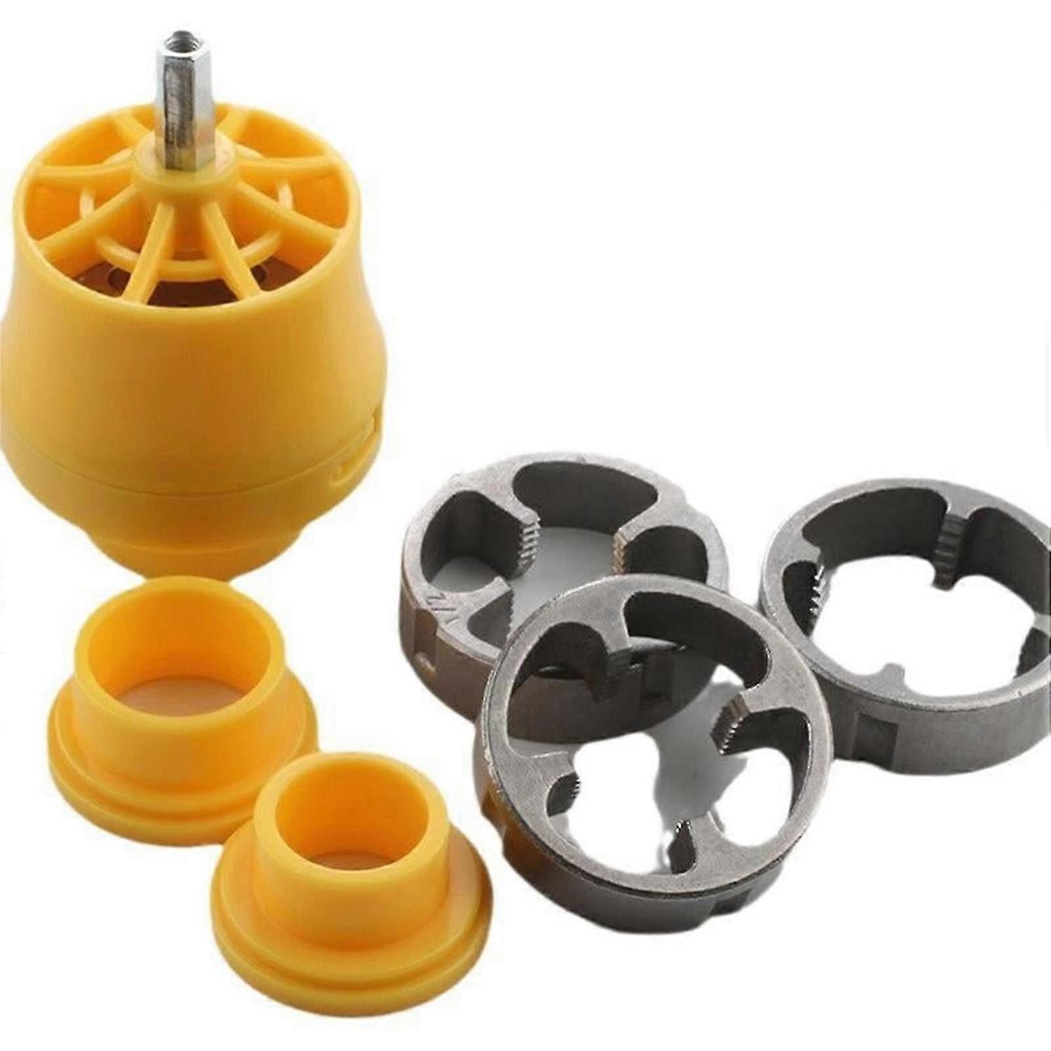 Drill PVC Thread Maker Tool Plastic Pipe Tap Die Set Pipe Threader Kit With 3 Dies Pipe Threader Plumbing Tool For  Cutting Pipe Threader