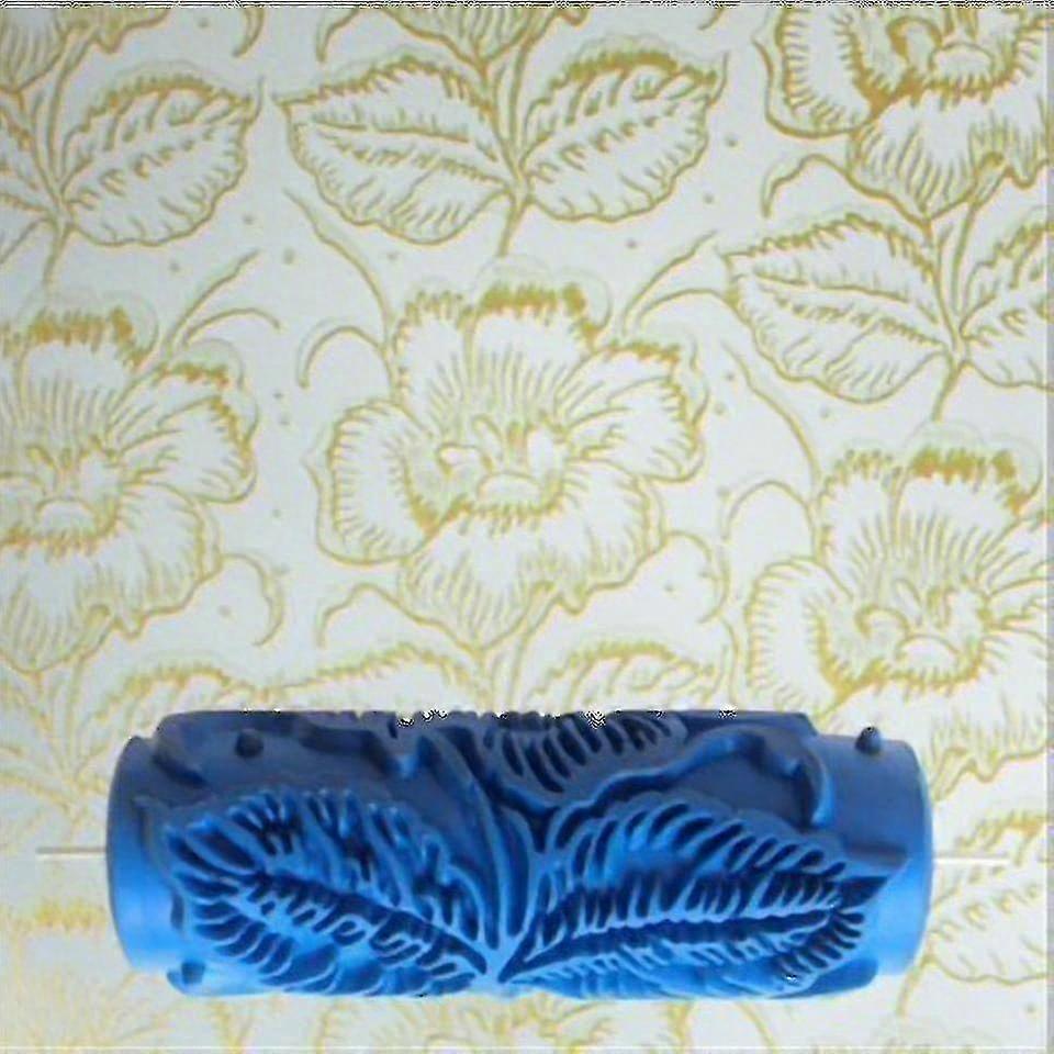 Patterned Paint Rollers 5" Rubber Brush for Floral Wall Art, Reusable