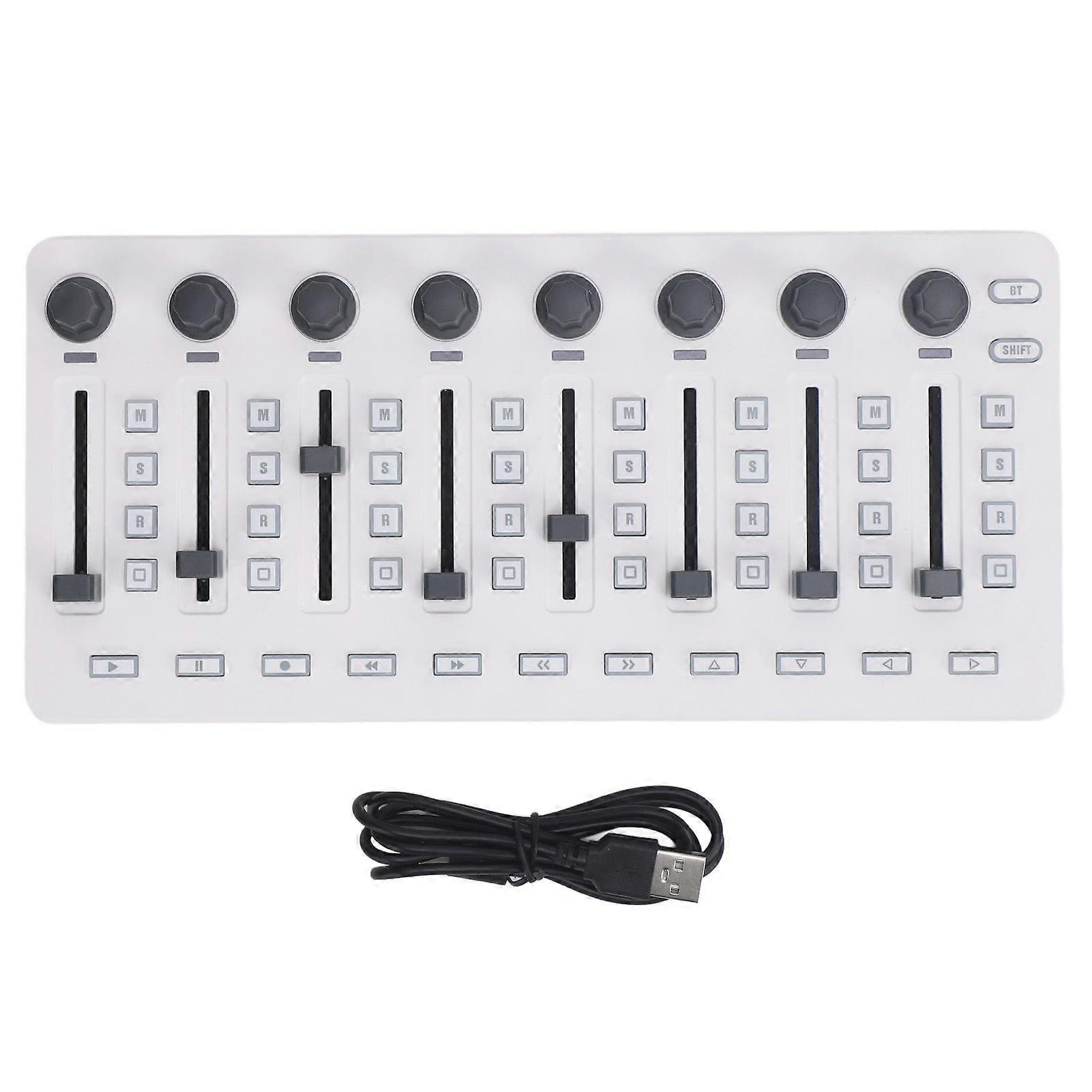 MIDI-Controller-Mixer 8 Drucktasten 43 Steuertasten 8 Knöpfe USB Bluetooth MIDI-Mischpult